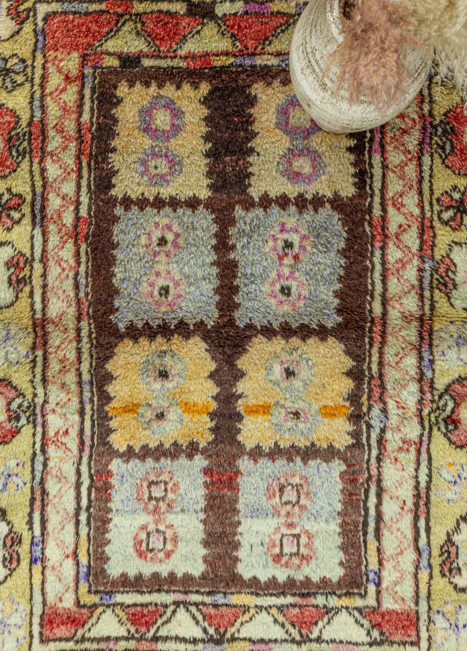 Laden Rustik Tasarımlı Tülü Halı 159x207