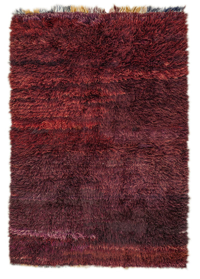 Tayeçe El Dokuma Bordo Tülü Halı 164x237 cm