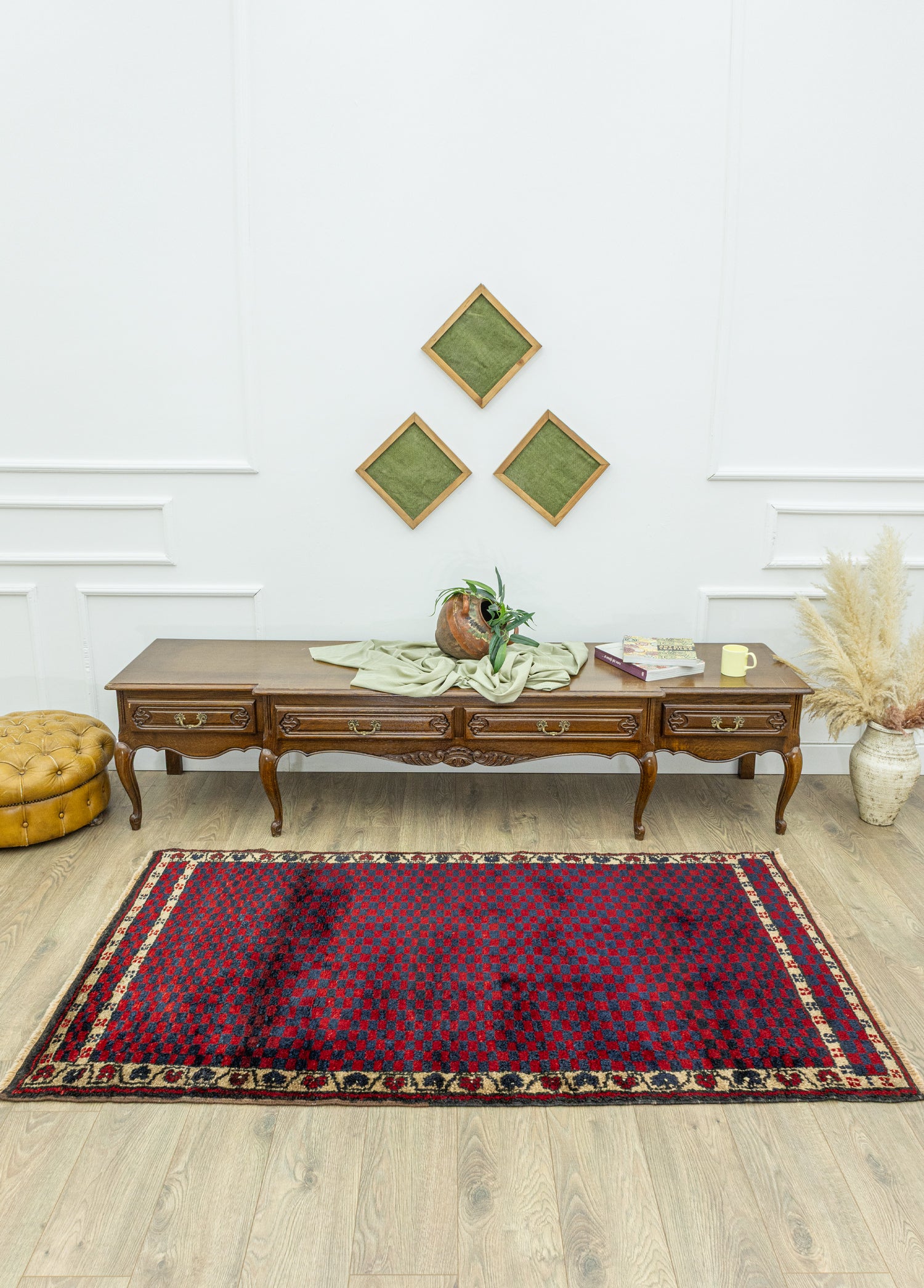 Karsu Damalı El Dokuma Tülü Halı 110x198 cm