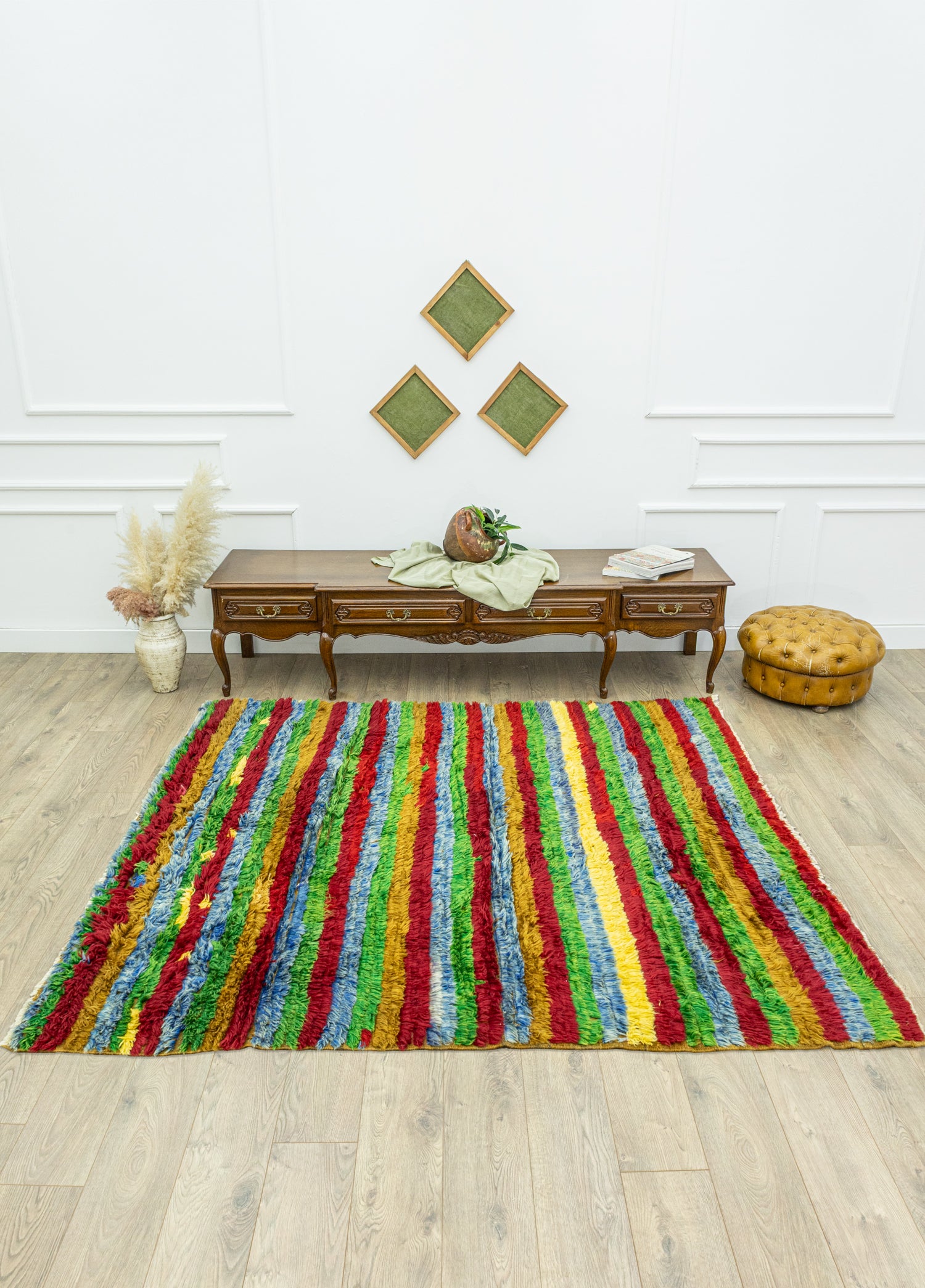 Neyra Renkli El Dokuma Tülü Halı 188x217 cm