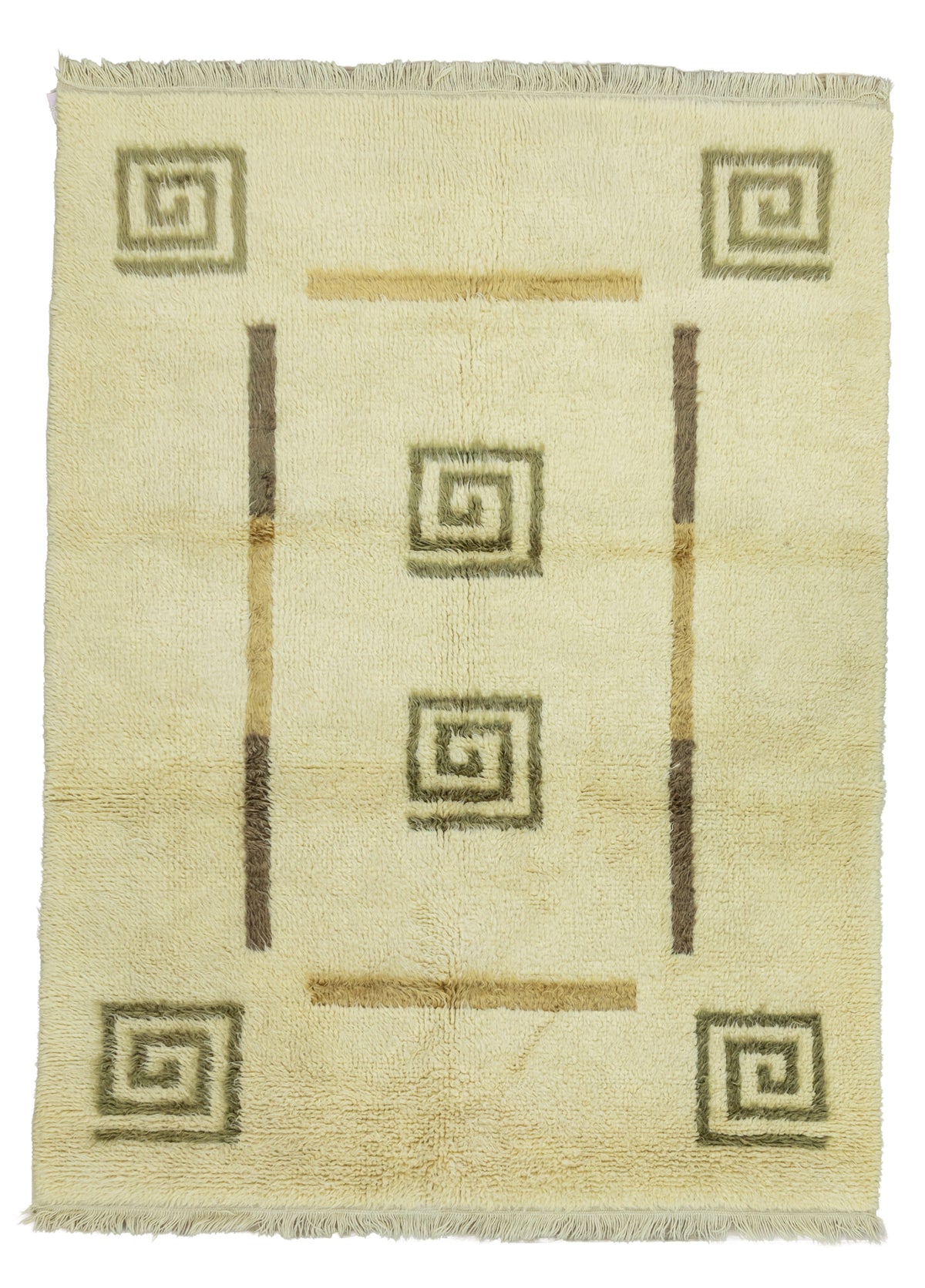 Sarel El Dokuma Krem Modern Tülü 161x220 cm