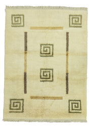Sarel El Dokuma Krem Modern Tülü 161x220 cm