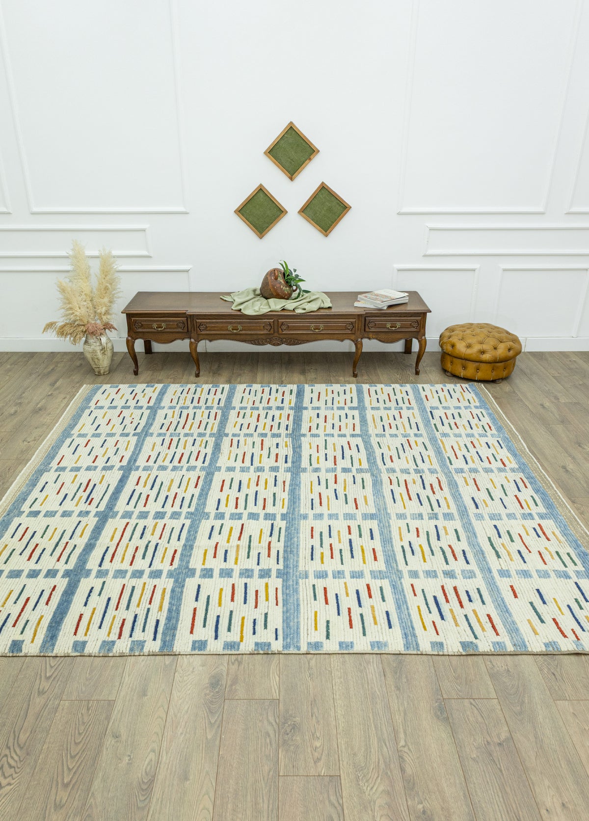 Madel Dekoratif Renkli El Dokuma Halı 246x286 cm