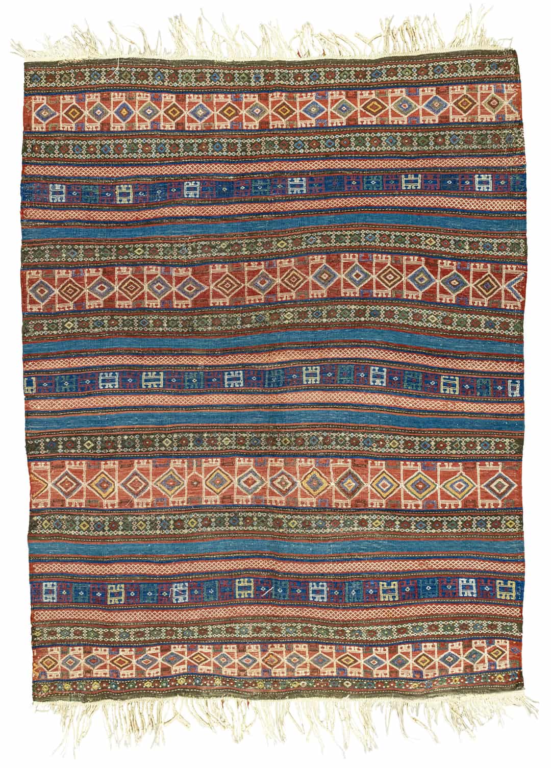 Kafkas, Verne El Dokuma Renkli Antika Kilim 