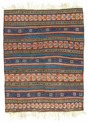 Kafkas, Verne El Dokuma Renkli Antika Kilim 