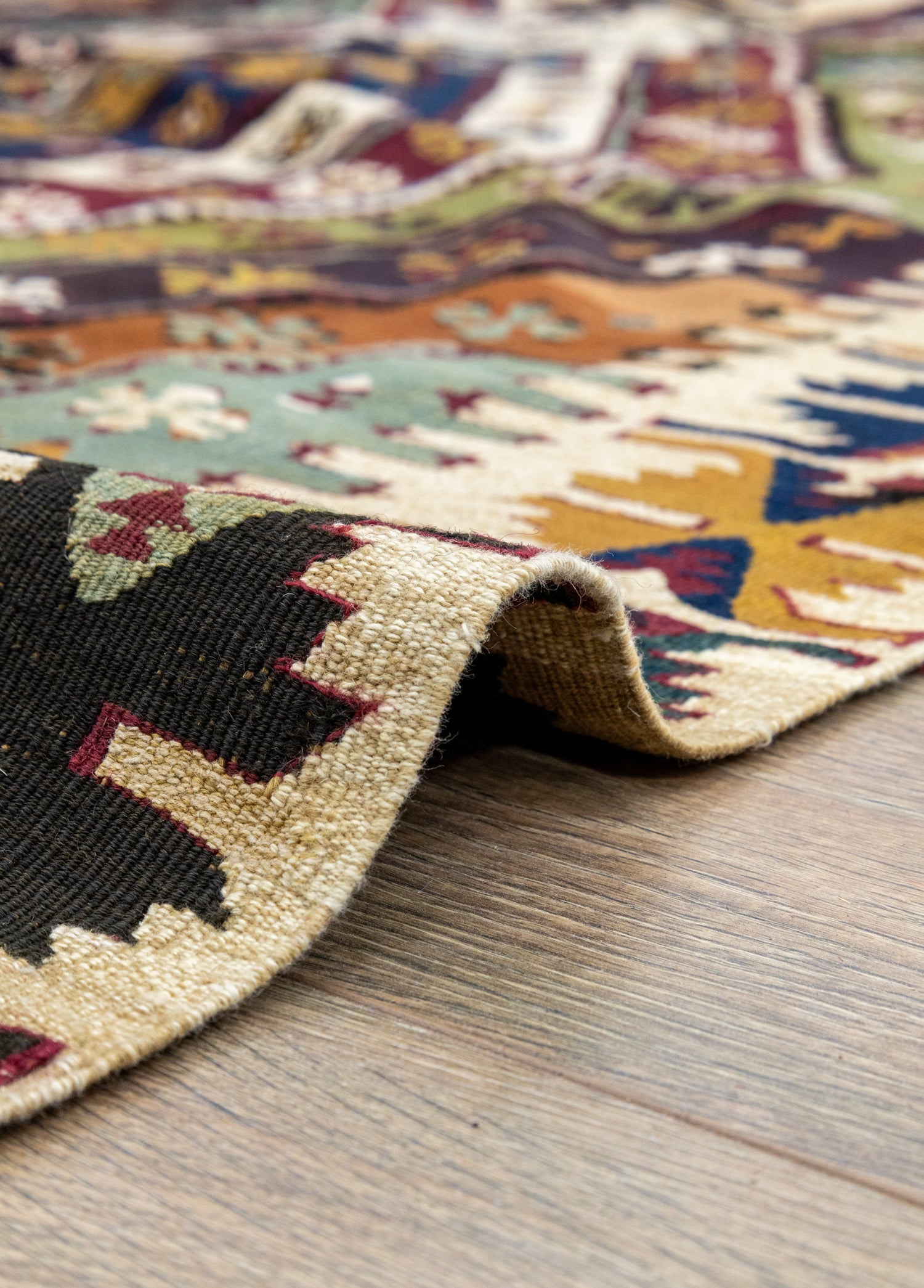 Ereğli El Dokuma Renkli Antika Kilim