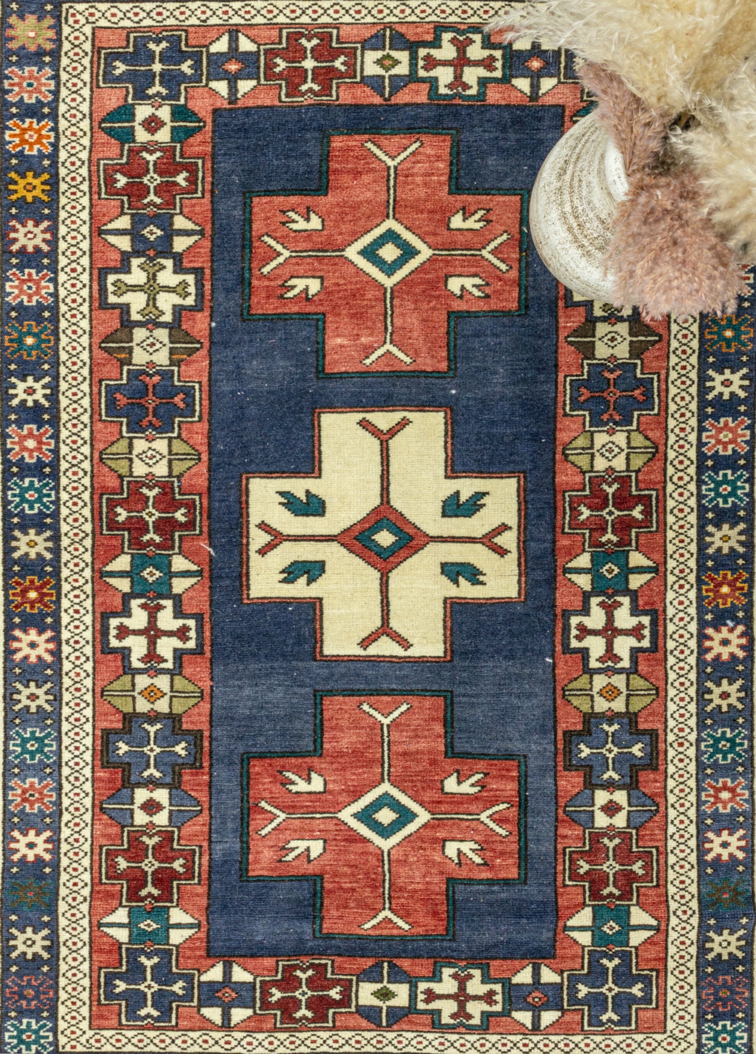 Ciroft Geometrik Tasarımlı Yün Halı 146x214 cm