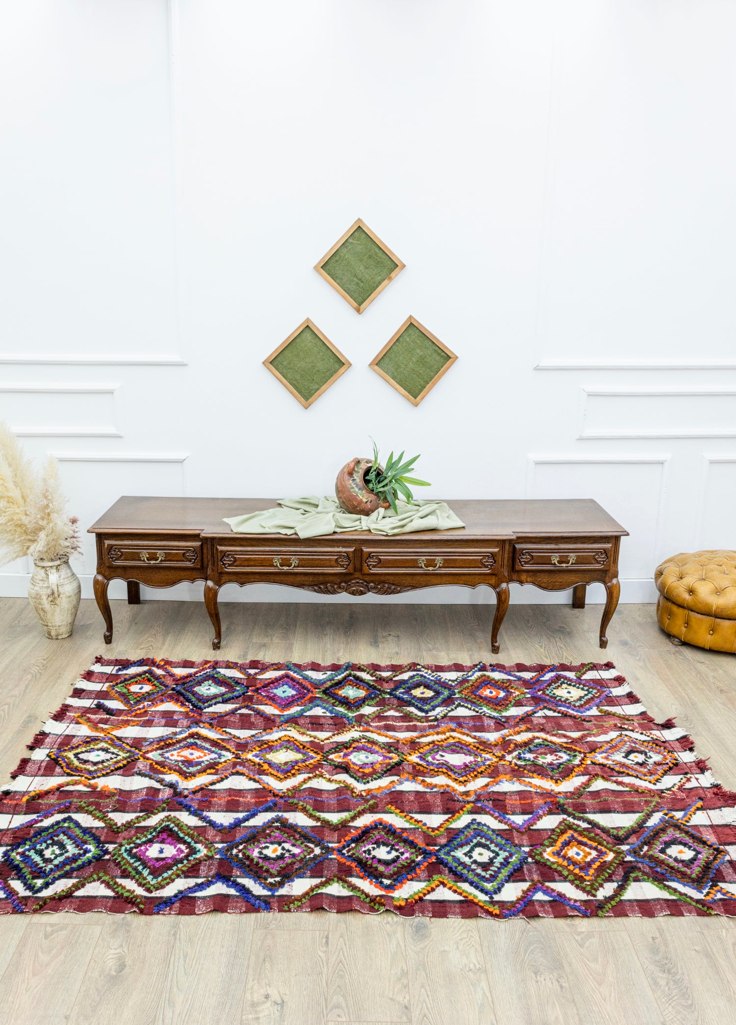 Aspar Tülü Kabartmalı El Dokuma Kilim 140x223 cm
