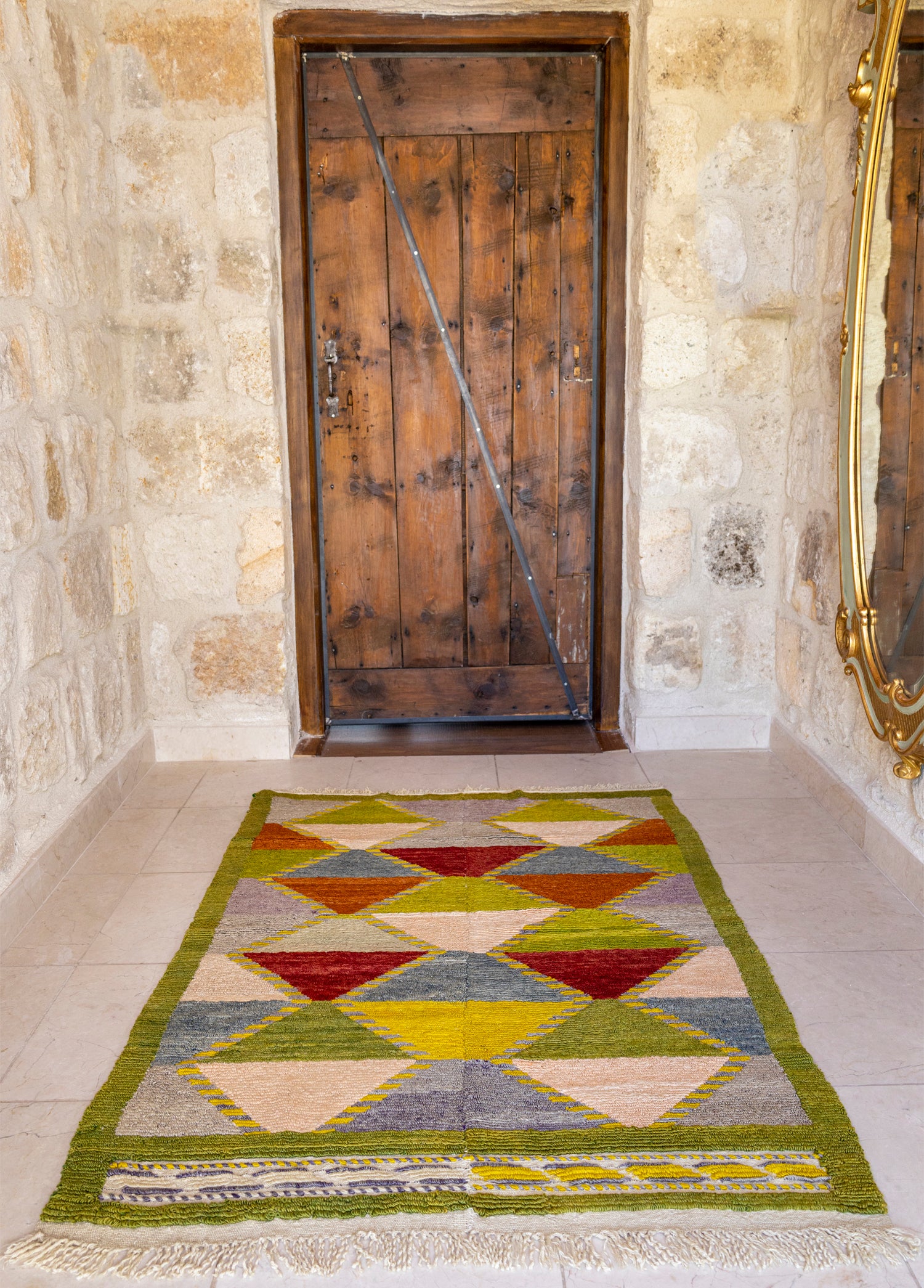Amelia Vintage Geometric Carpet 106x152 cm