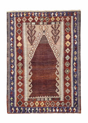 Tela El Dokuma Bordo İnce Kilim 126x174