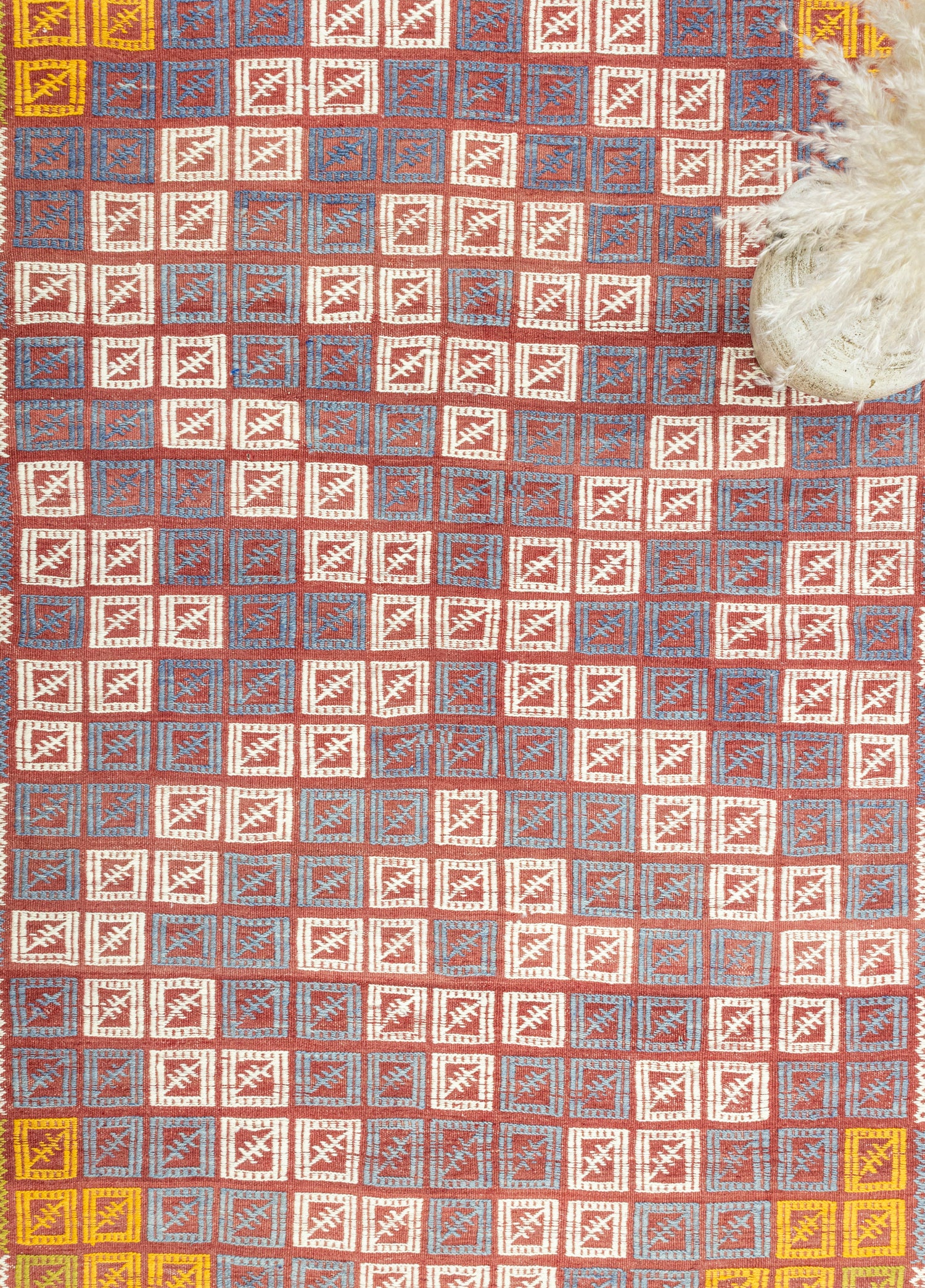 Edra Geometrik Desenli Yün Cicim Kilim 152x222 cm
