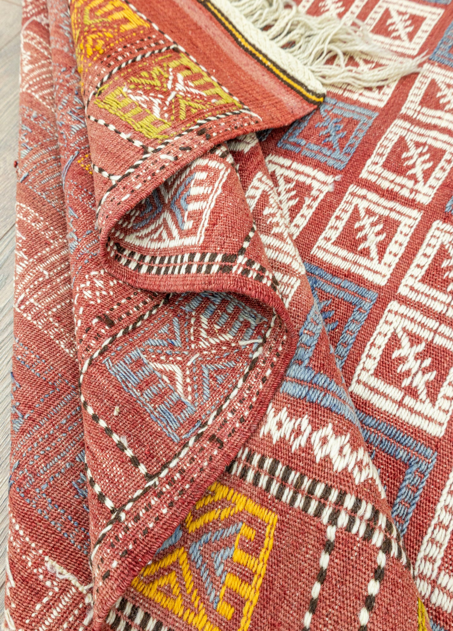 Edra Geometrik Desenli Yün Cicim Kilim 152x222 cm