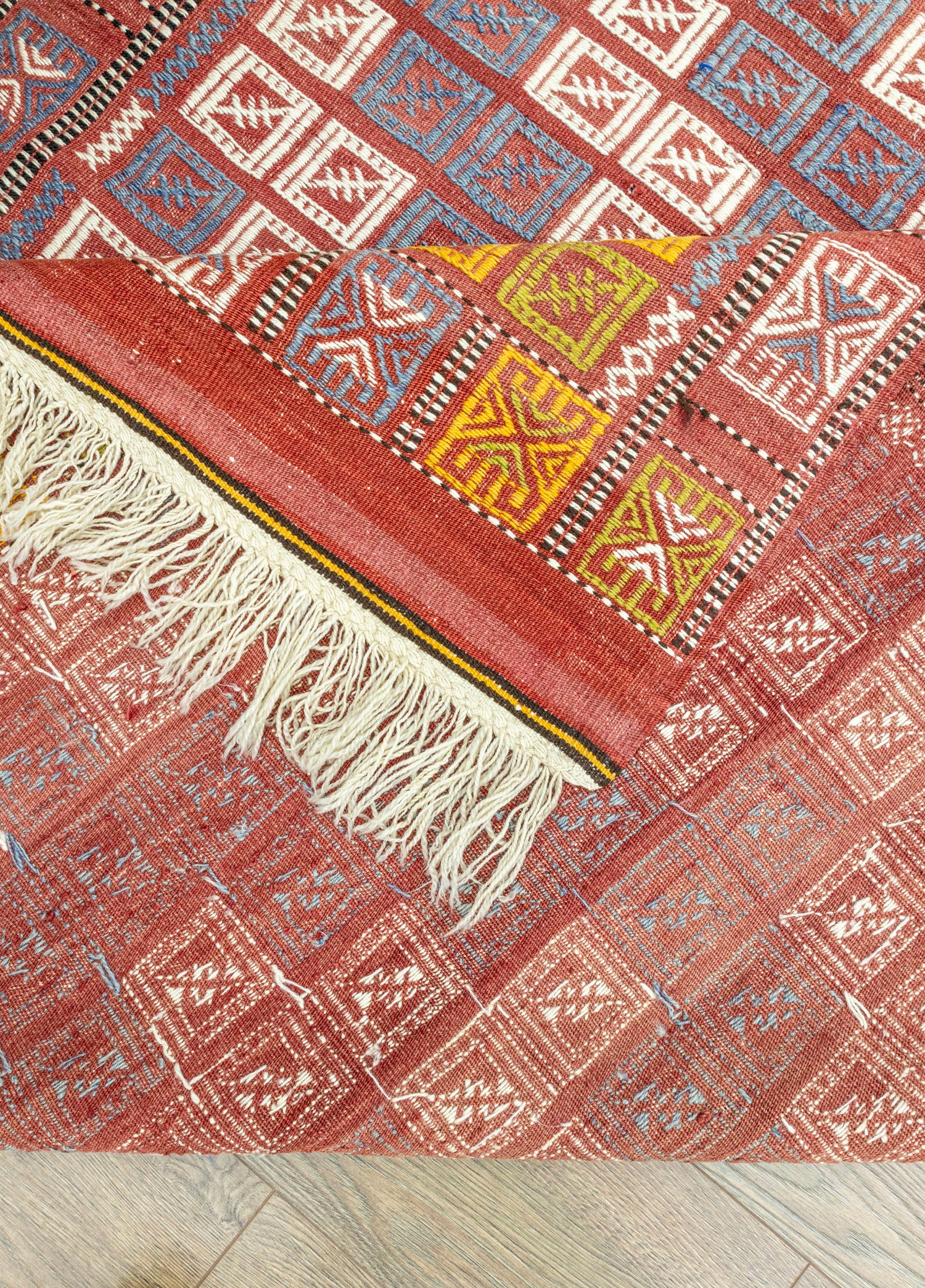 Edra Geometrik Desenli Yün Cicim Kilim 152x222 cm