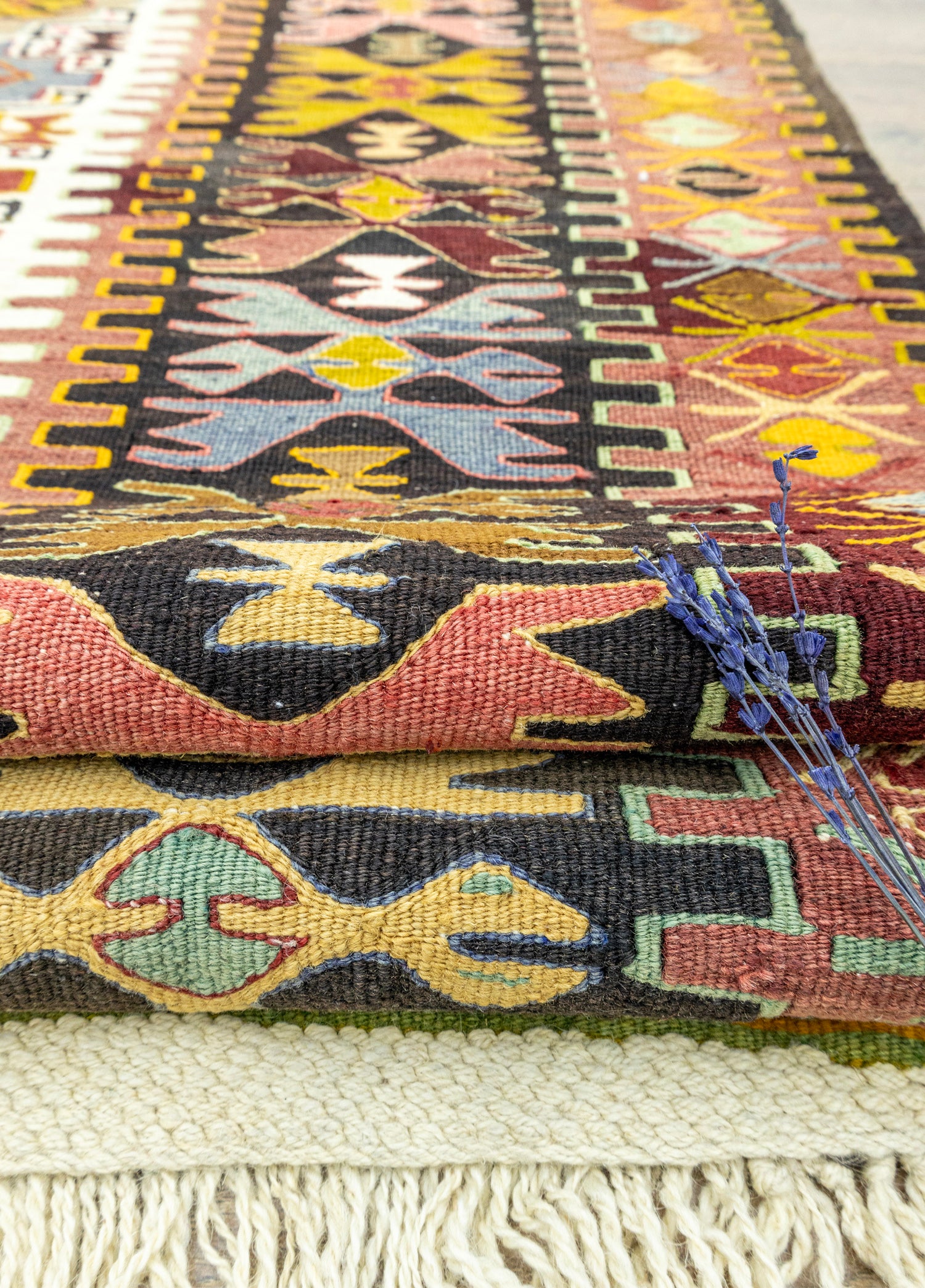 Rissa Geometrik Tasarımlı El Dokuma Kilim 152x220 cm