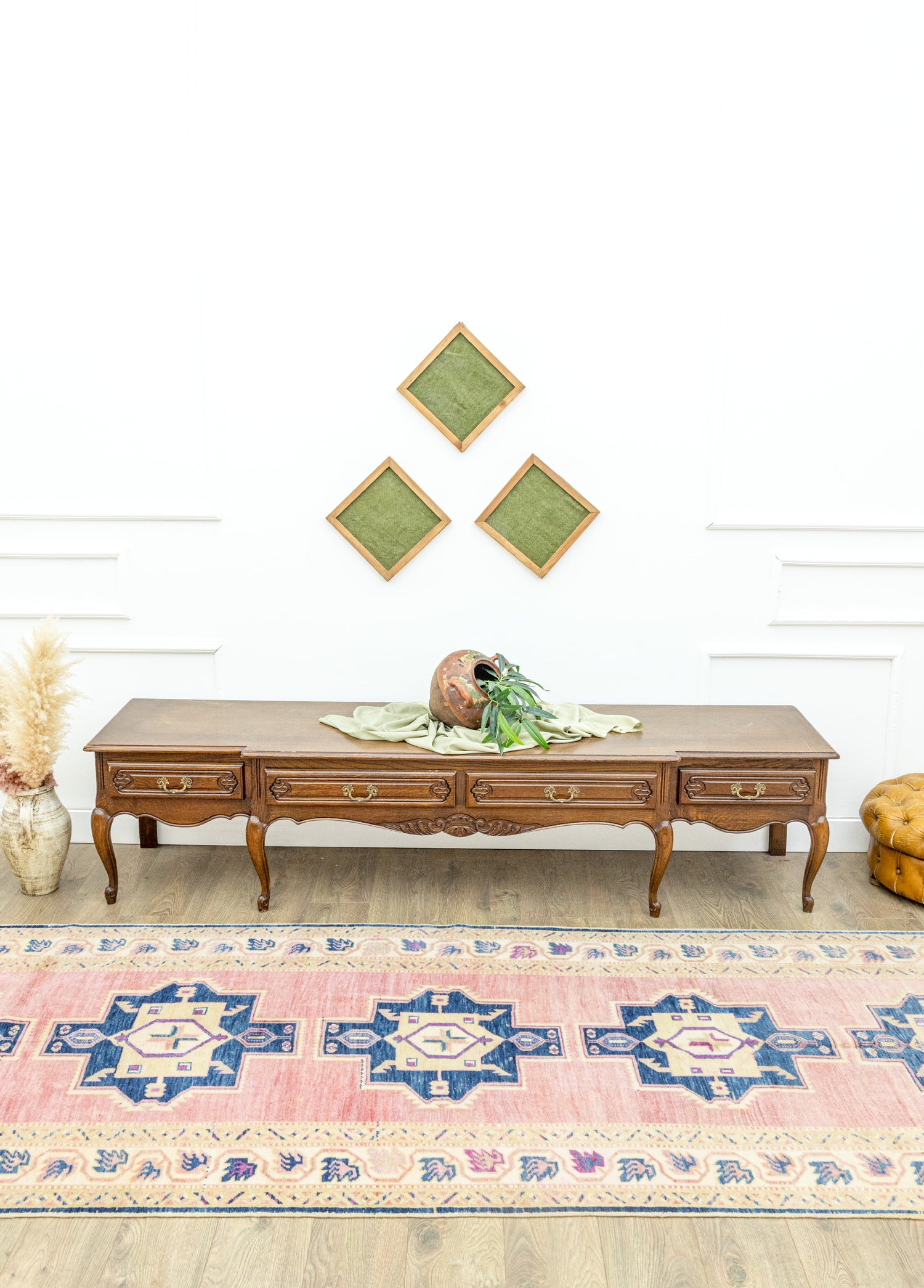 Avşar Rustik Desenli El Dokuma Halı 132x381 cm