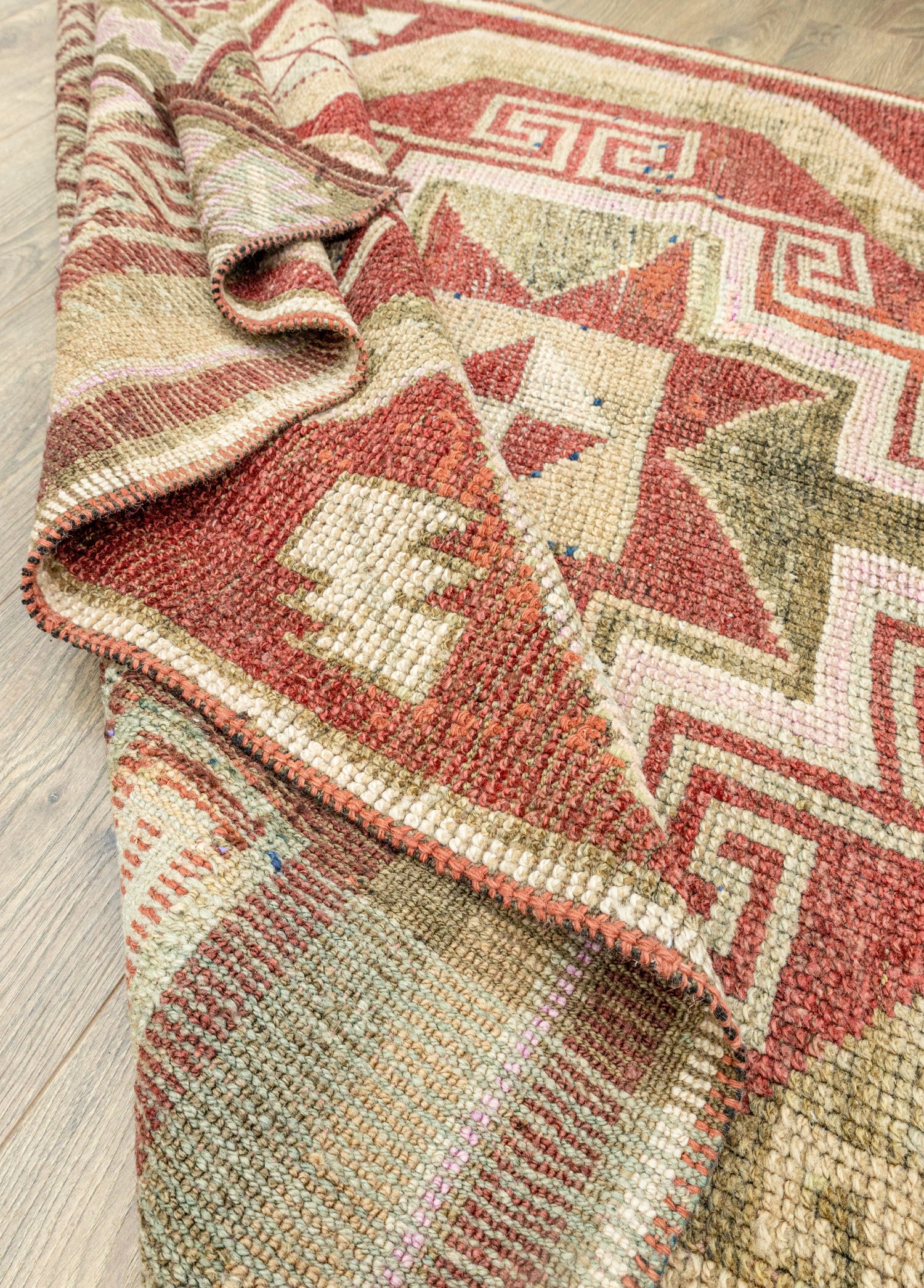 Zinnia El Dokuma Kırmızı Herki Yolluk 135x424 cm