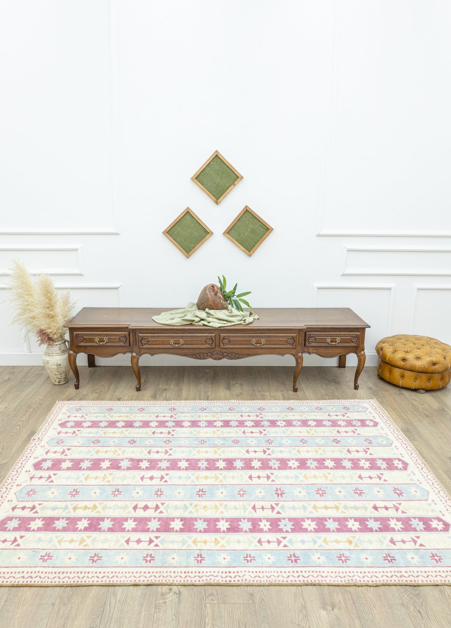 Meyan Geometrik Tasarımlı Yün Halı 166x234 cm