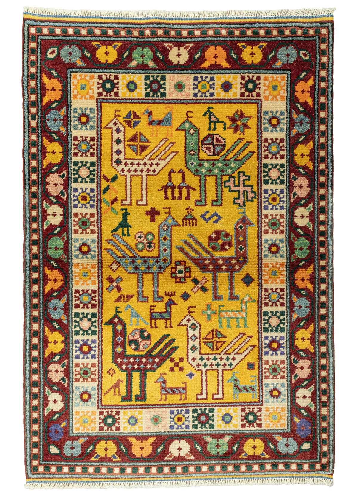 Rosha Hayvan Firgürlü Uşak Halı 87x128 cm