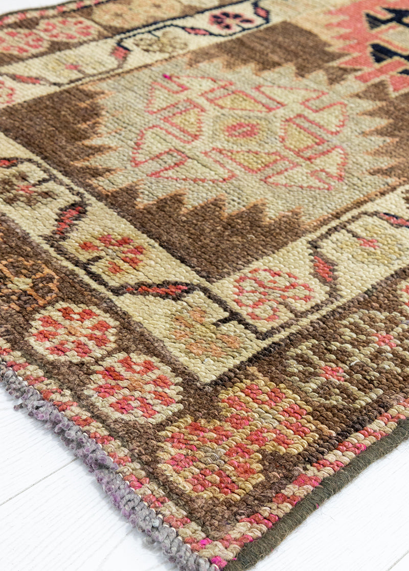 Takoran Floral Abrajlı El Dokuma Yolluk 74x396 cm