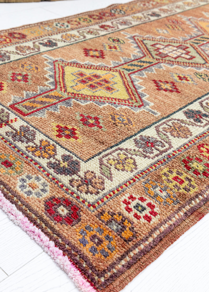 Kasrık Bereket Motifli El Dokuma Yolluk 77x359 cm