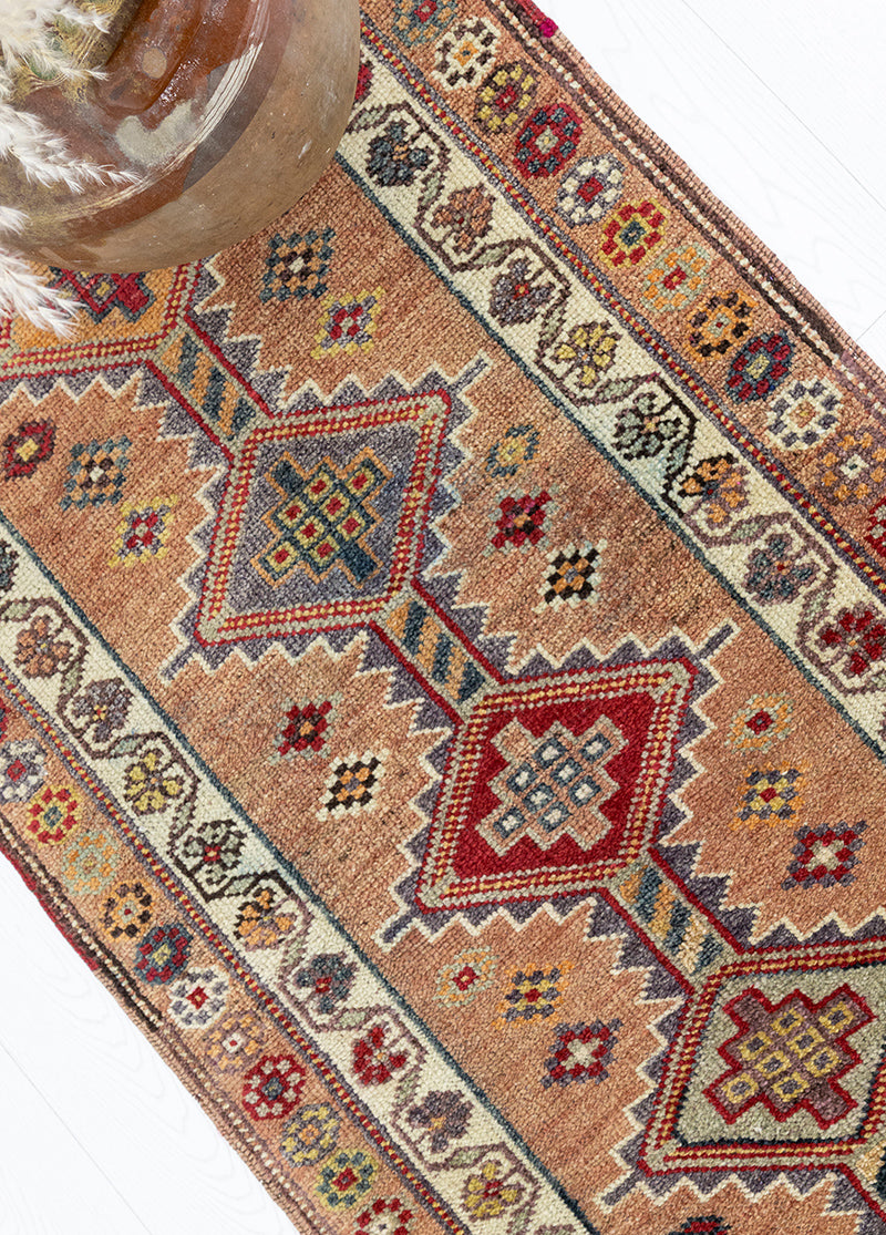 Kasrık Bereket Motifli El Dokuma Yolluk 77x359 cm