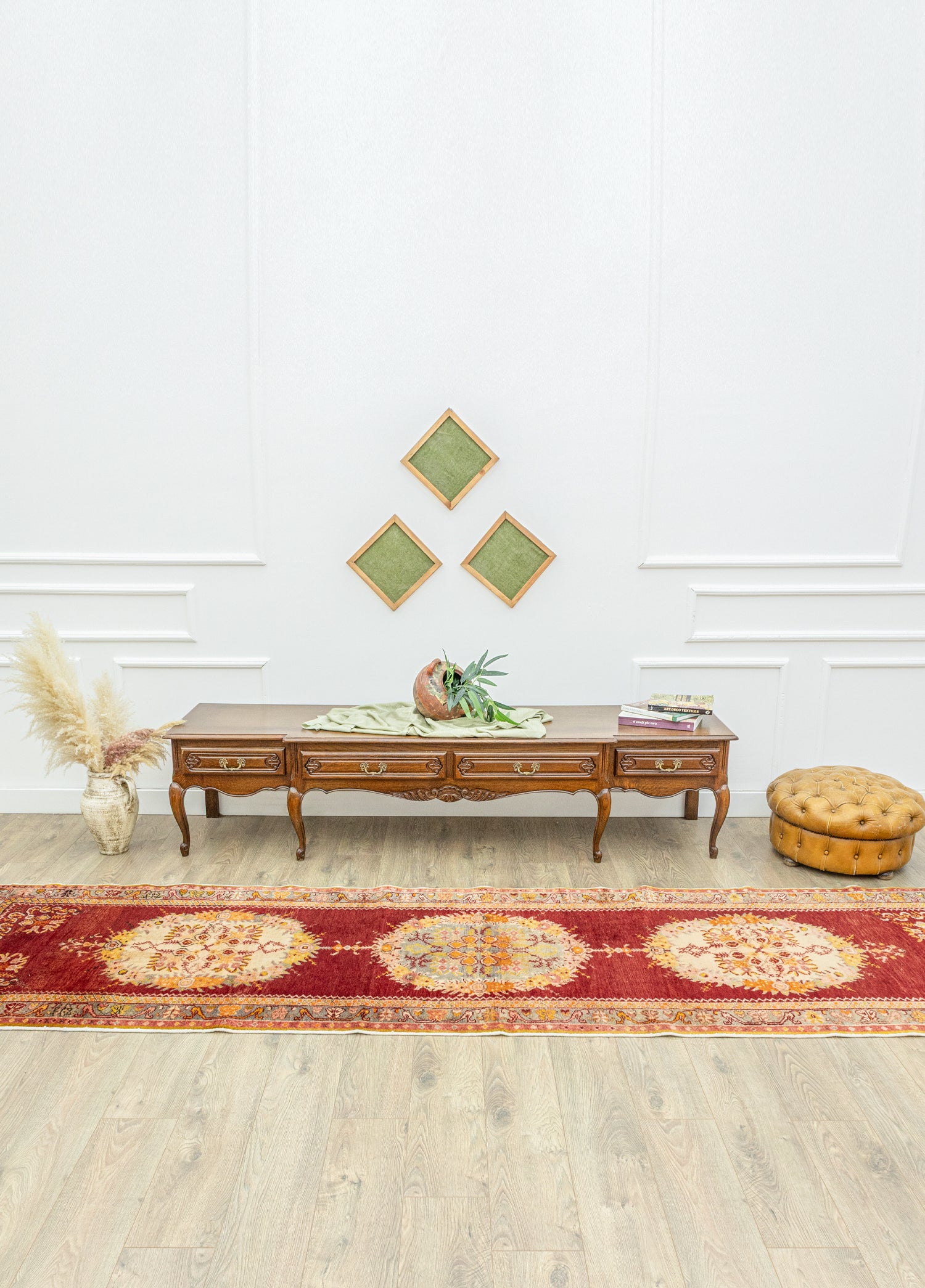 Miraz Kırmızı El Dokuma Güney Yolluk 99x379 cm