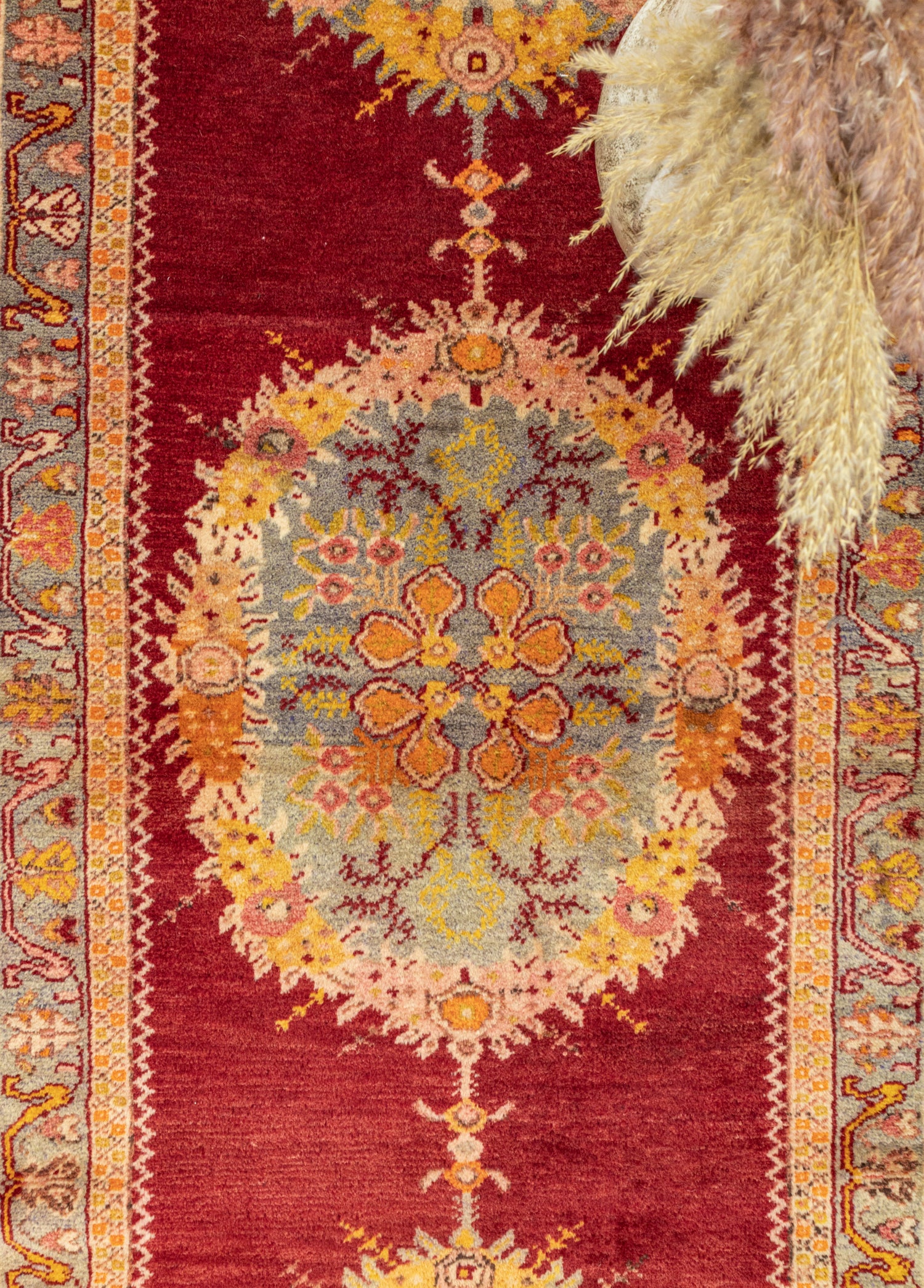 Miraz Kırmızı El Dokuma Güney Yolluk 99x379 cm