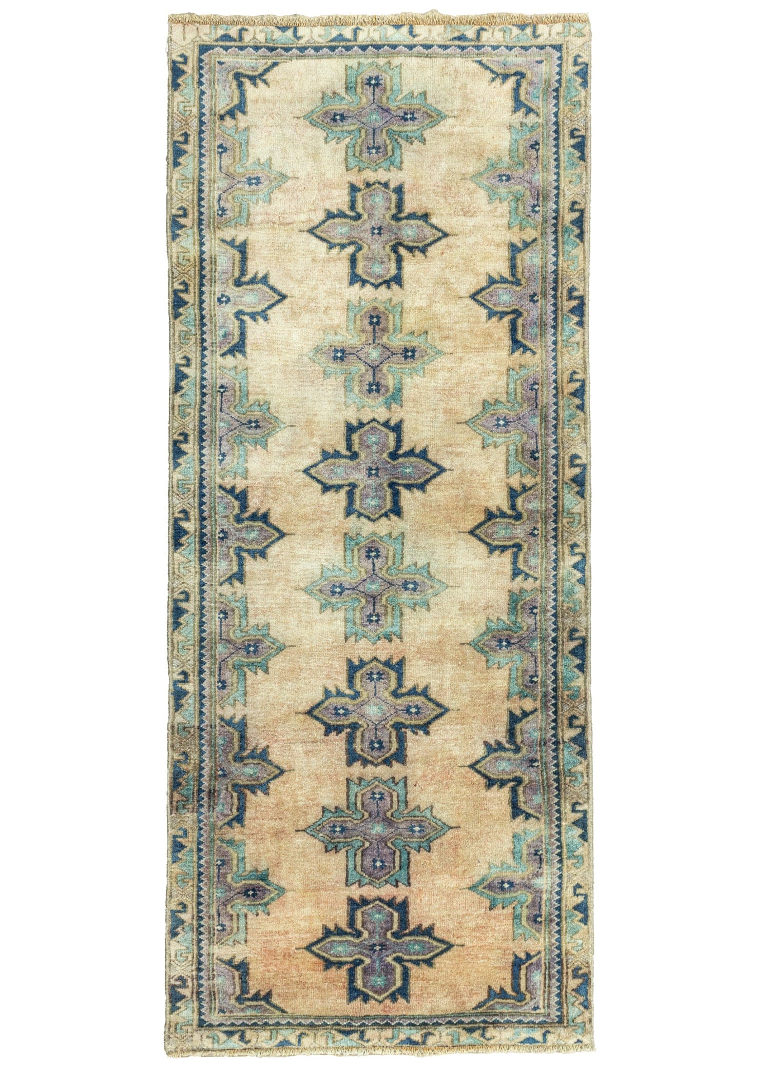 Kadio Rustik Tasarımlı Yün Yolluk 96x234 cm