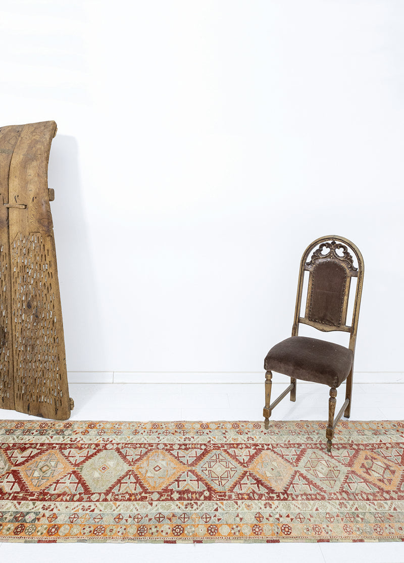 Izala Boho Figürlü El Dokuma Yolluk 90x378 cm