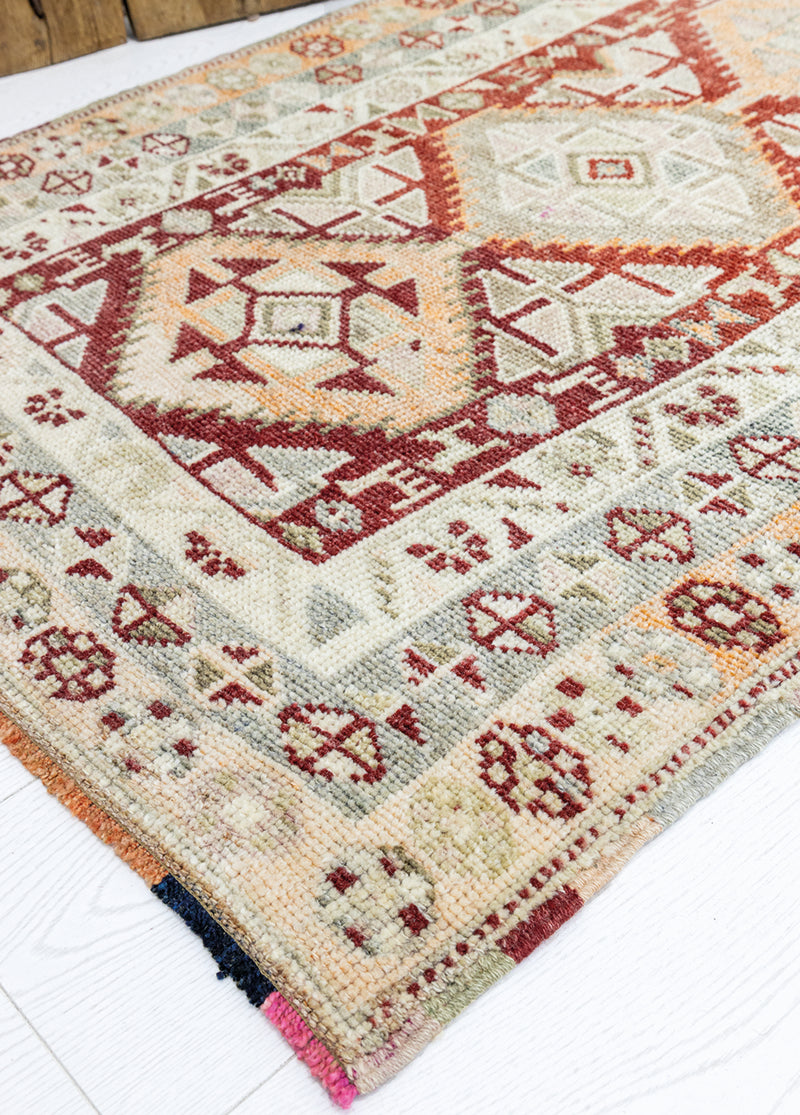 Izala Boho Figürlü El Dokuma Yolluk 90x378 cm