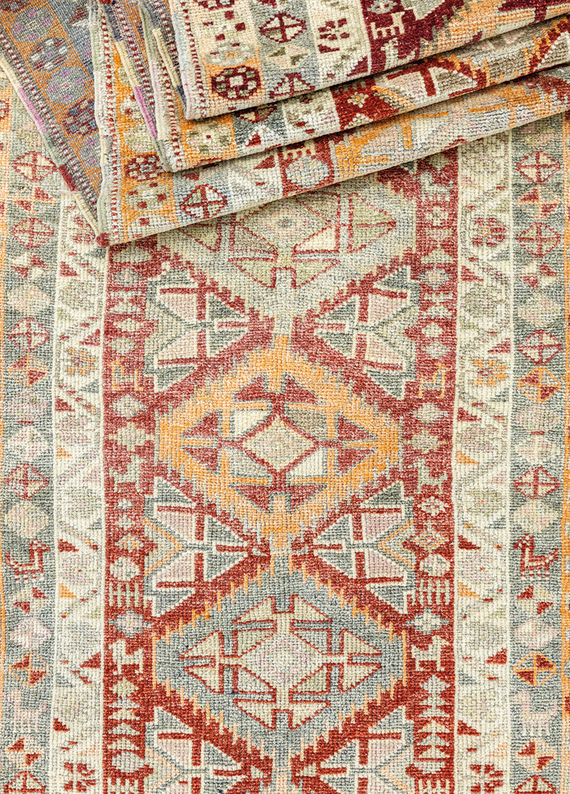 Izala Boho Figürlü El Dokuma Yolluk 90x378 cm