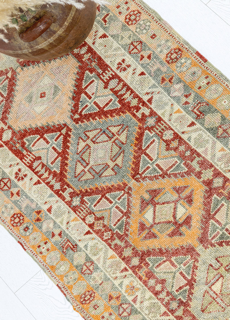 Izala Boho Figürlü El Dokuma Yolluk 90x378 cm
