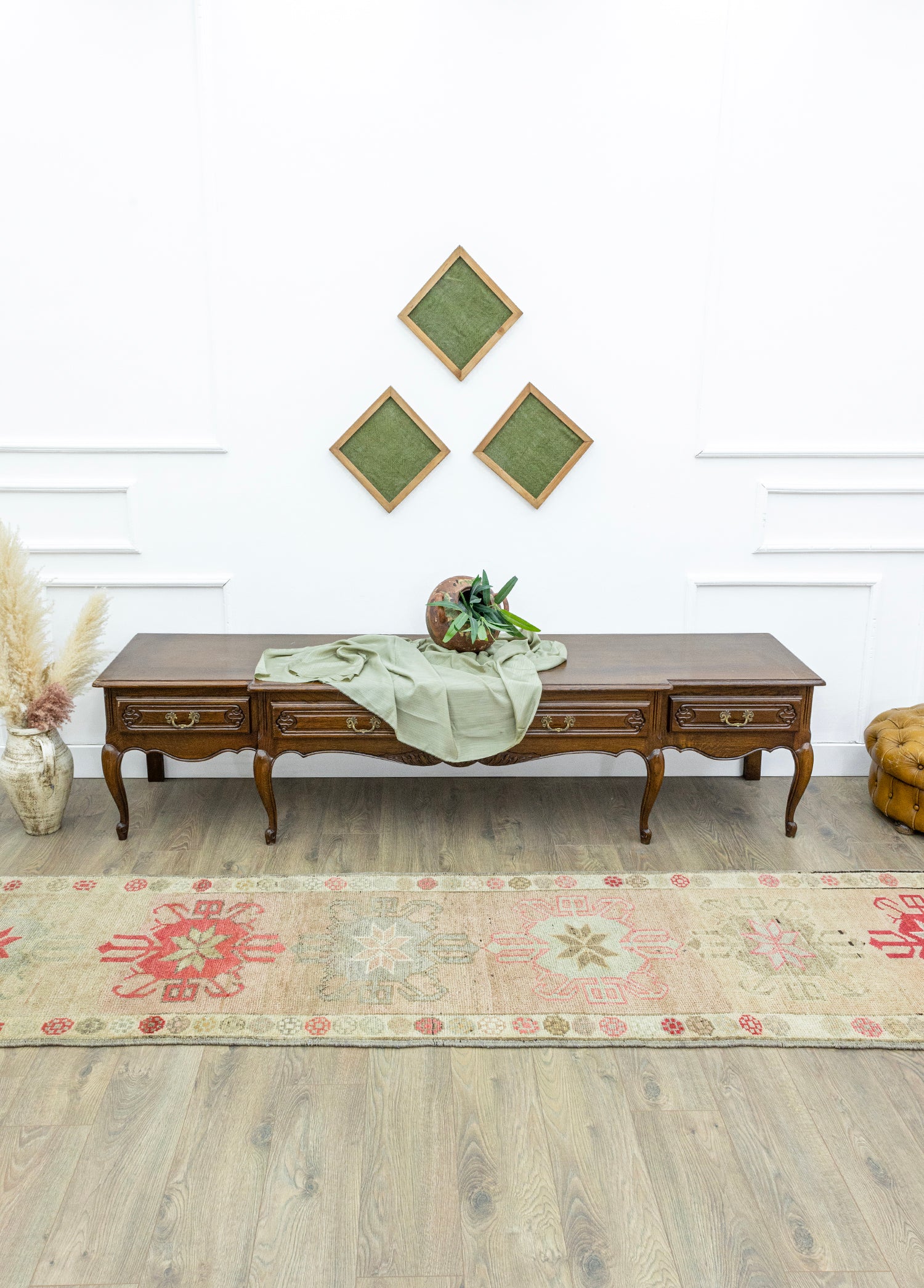 Sayat İlkel Motifli El Dokuma Herki Yolluk 80x398 cm