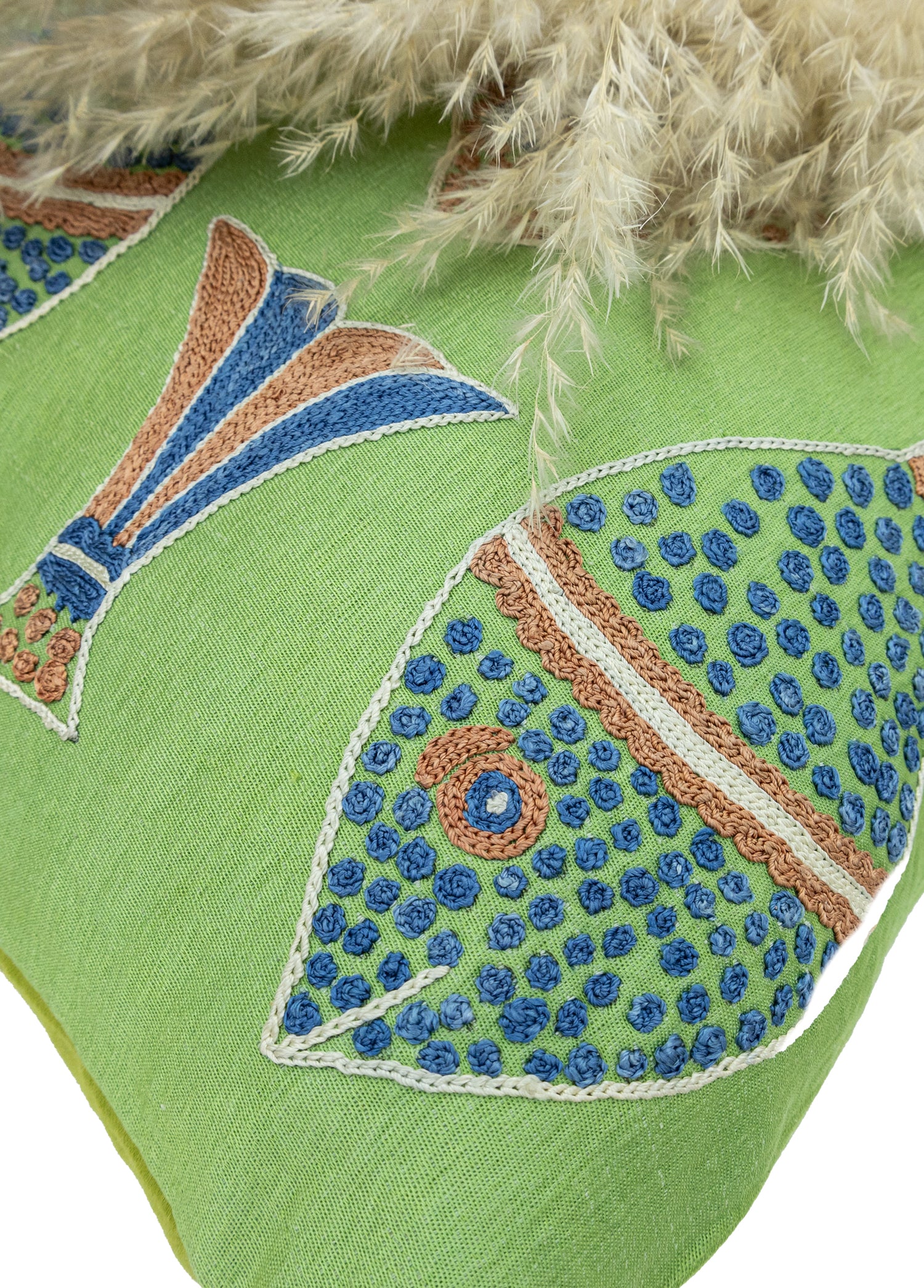 Kiyra Balık Desenli Modern Kırlent 50x50 cm