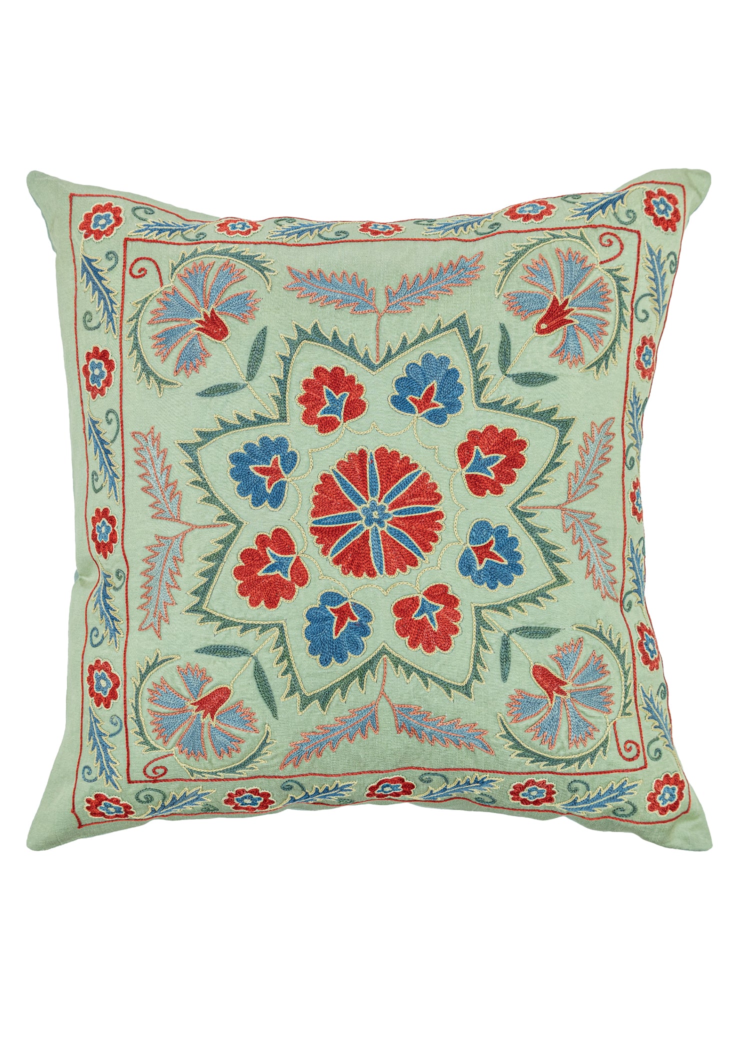 Nivra Çiçekli İpek Kırlent 50x50 cm