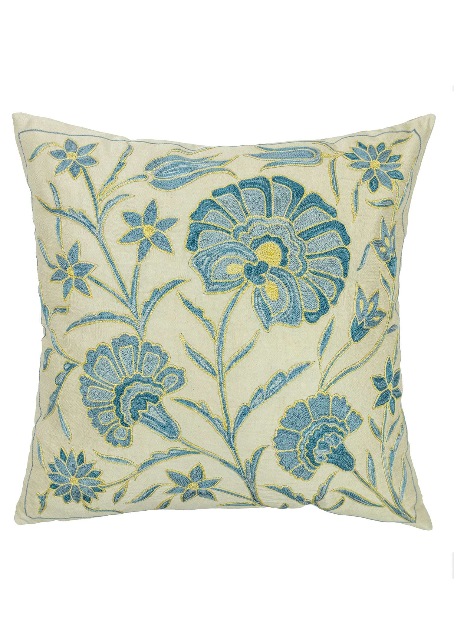 Zahter Çiçekli Suzani Kırlent 50x50 cm