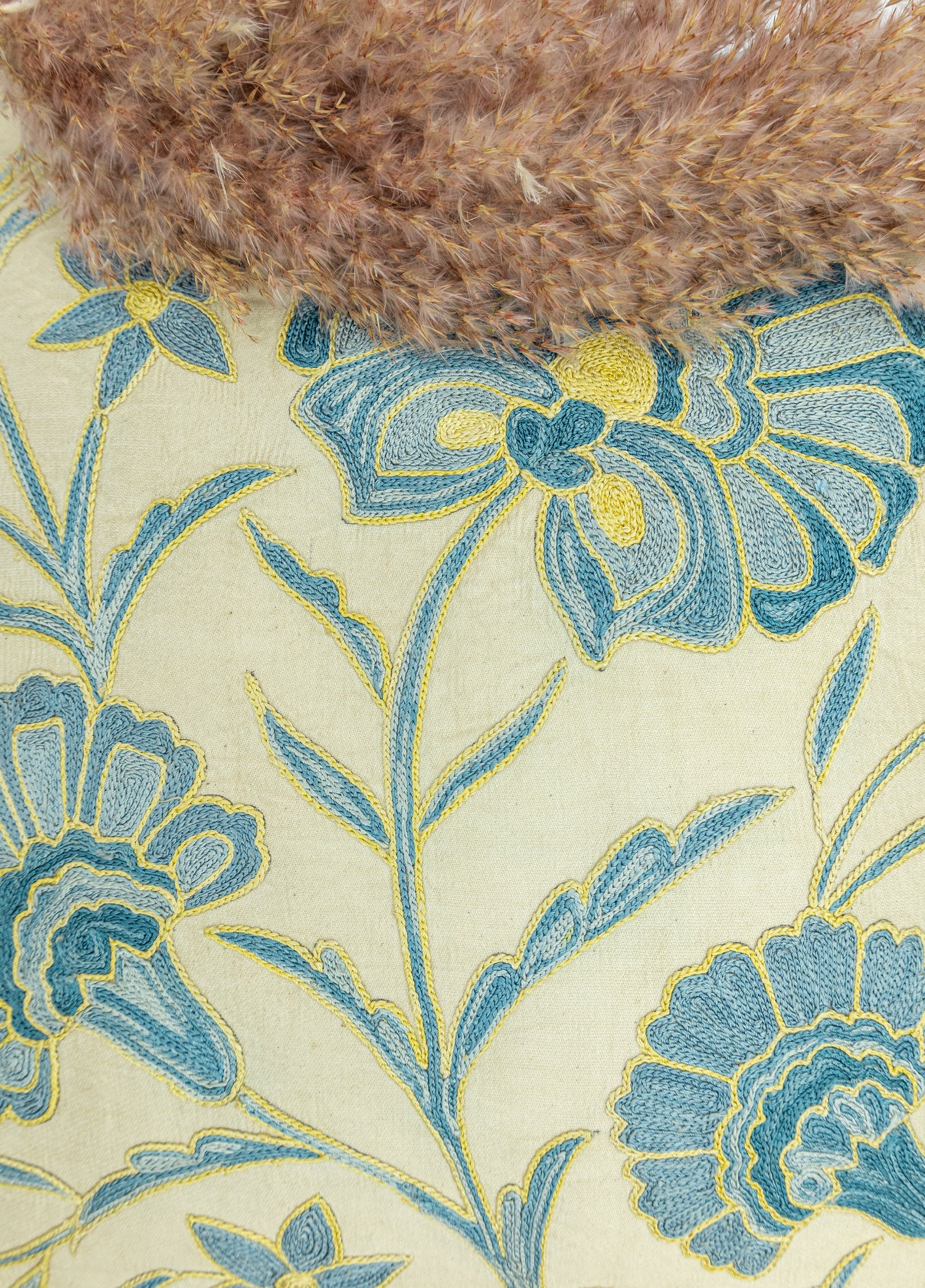 Zahter Çiçekli Suzani Kırlent 50x50 cm