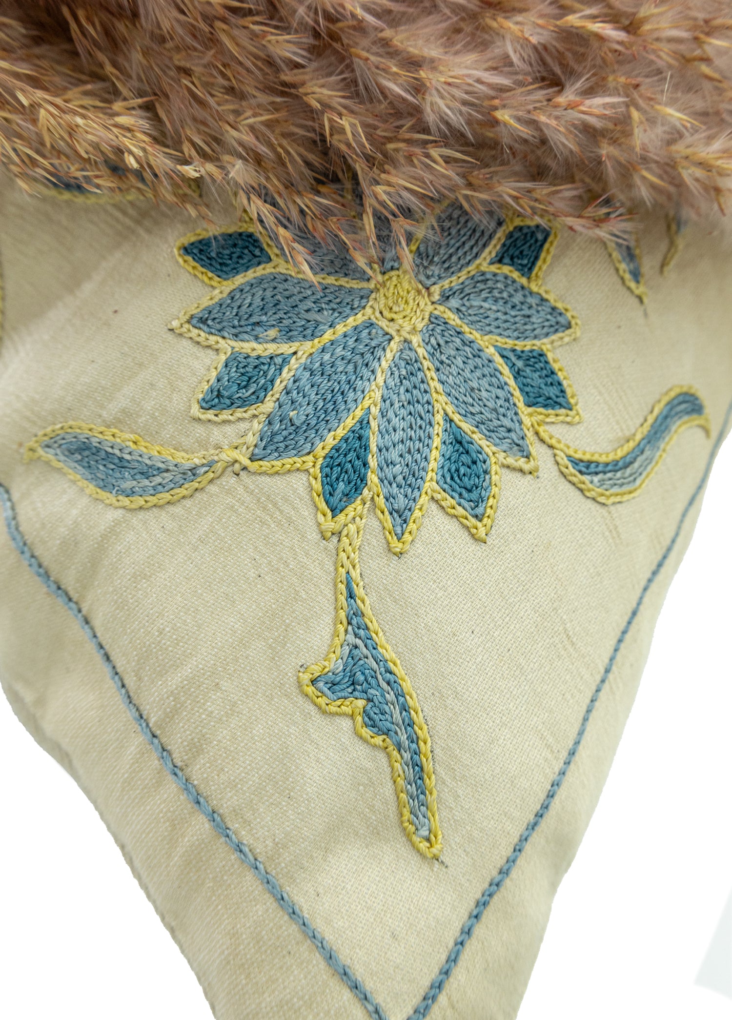 Zahter Çiçekli Suzani Kırlent 50x50 cm