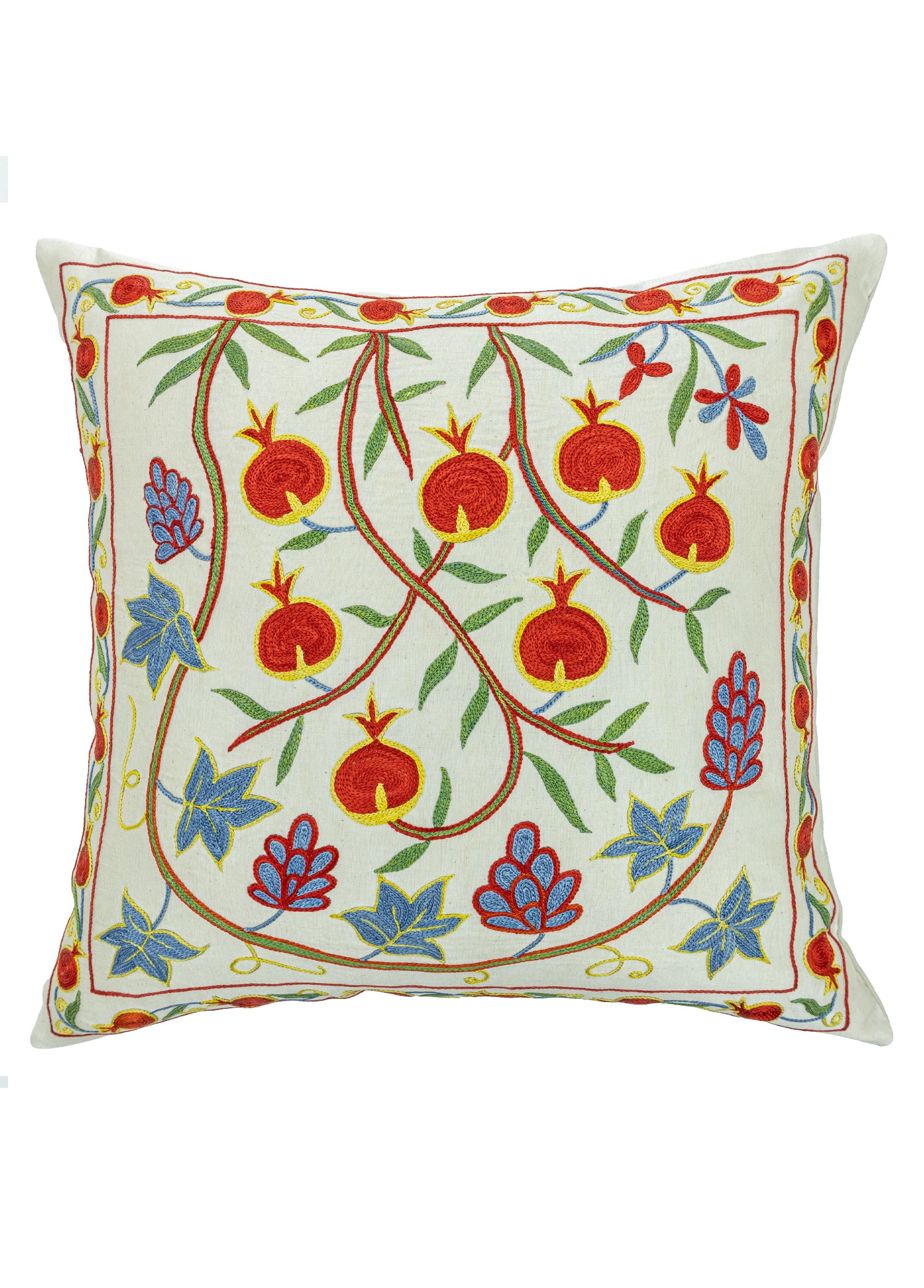 Cimcim Nar Desenli İpek Kırlent 50x50 cm