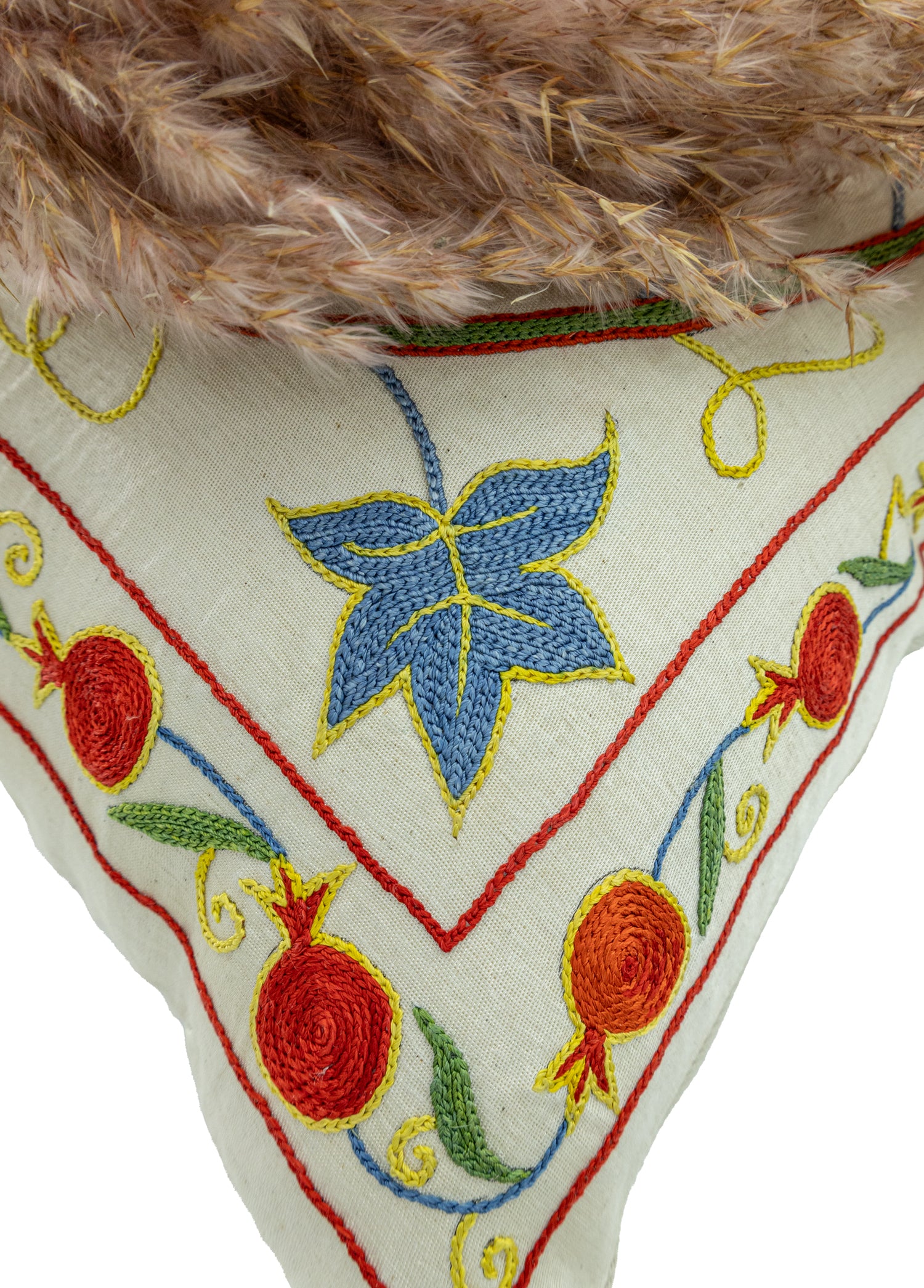 Cimcim Nar Desenli İpek Kırlent 50x50 cm