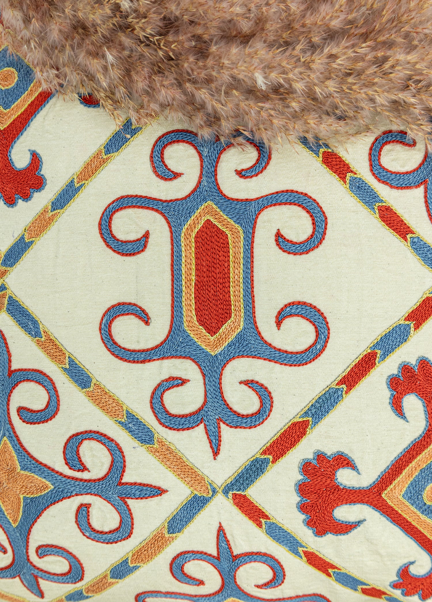 Tevra Bohem Tasarımlı İpek Kırlent 50x50 cm