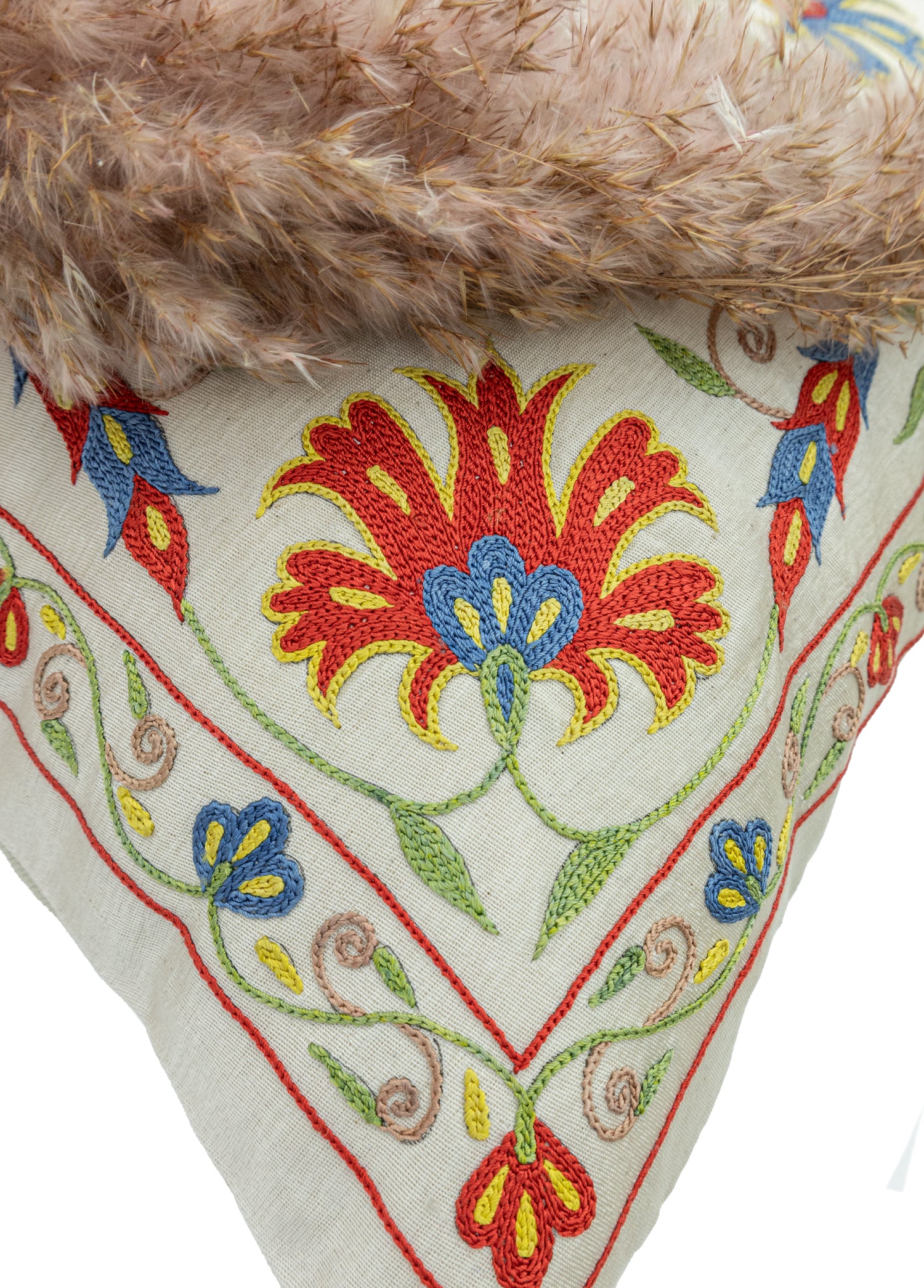 Güzler Çiçekli Suzani Kırlent 50x50 cm