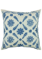 Zerfa Çiçek İşlemeli İpek Kırlent 50x50 cm