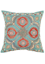 Tilun El Yapımı Yeşil İpek Kırlent 50x50 cm