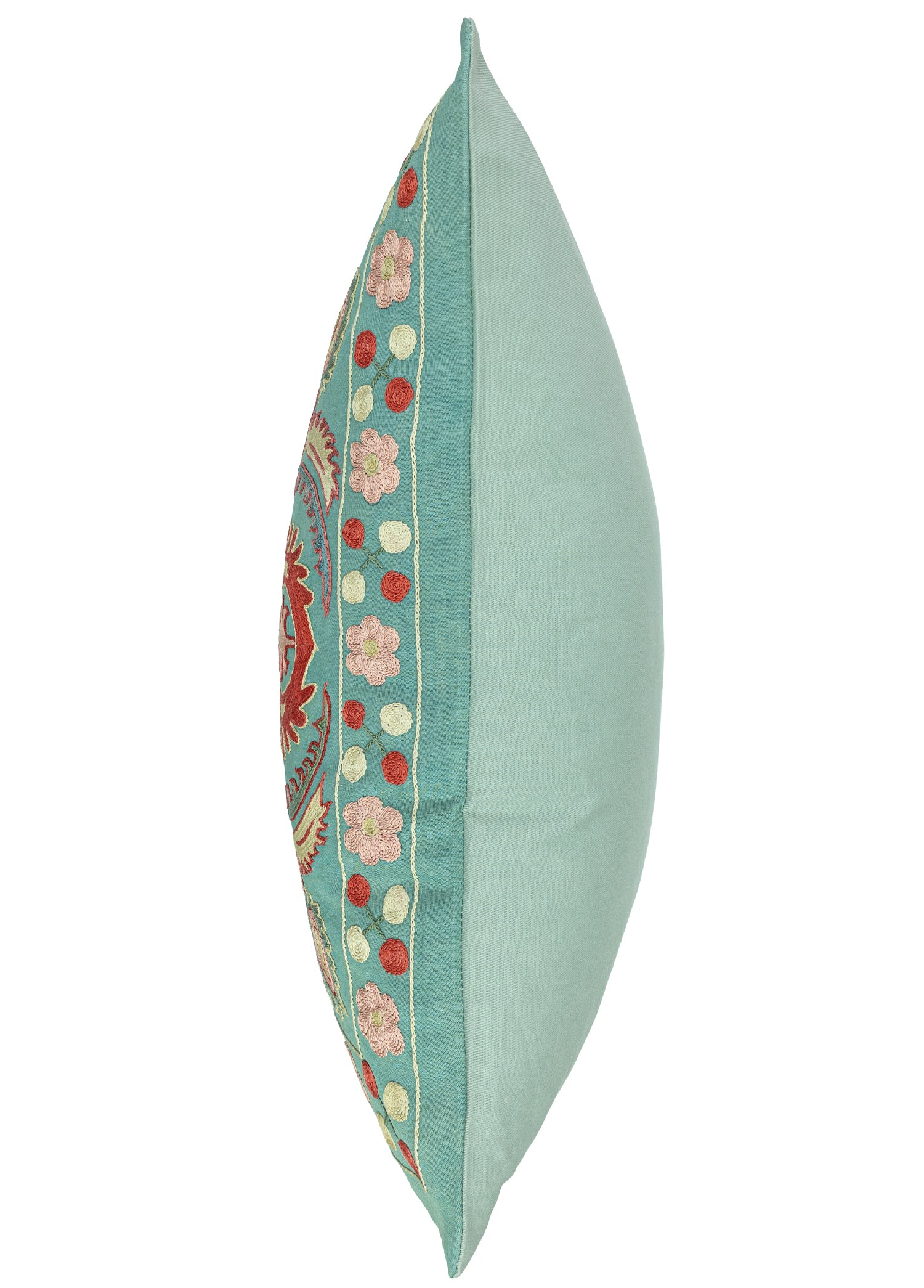 Tilun El Yapımı Yeşil İpek Kırlent 50x50 cm