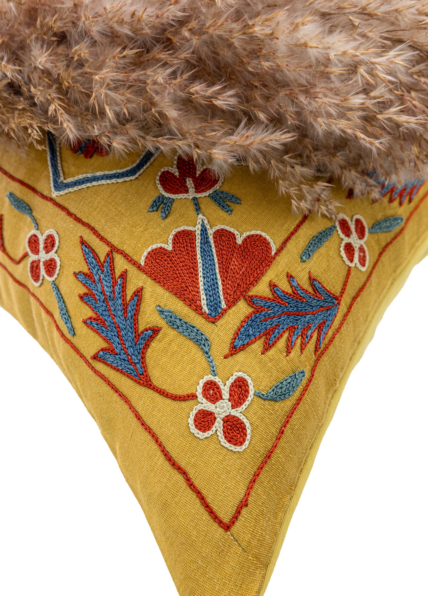 Ravina Çiçek Desenli Suzani Kırlent 50x50 cm