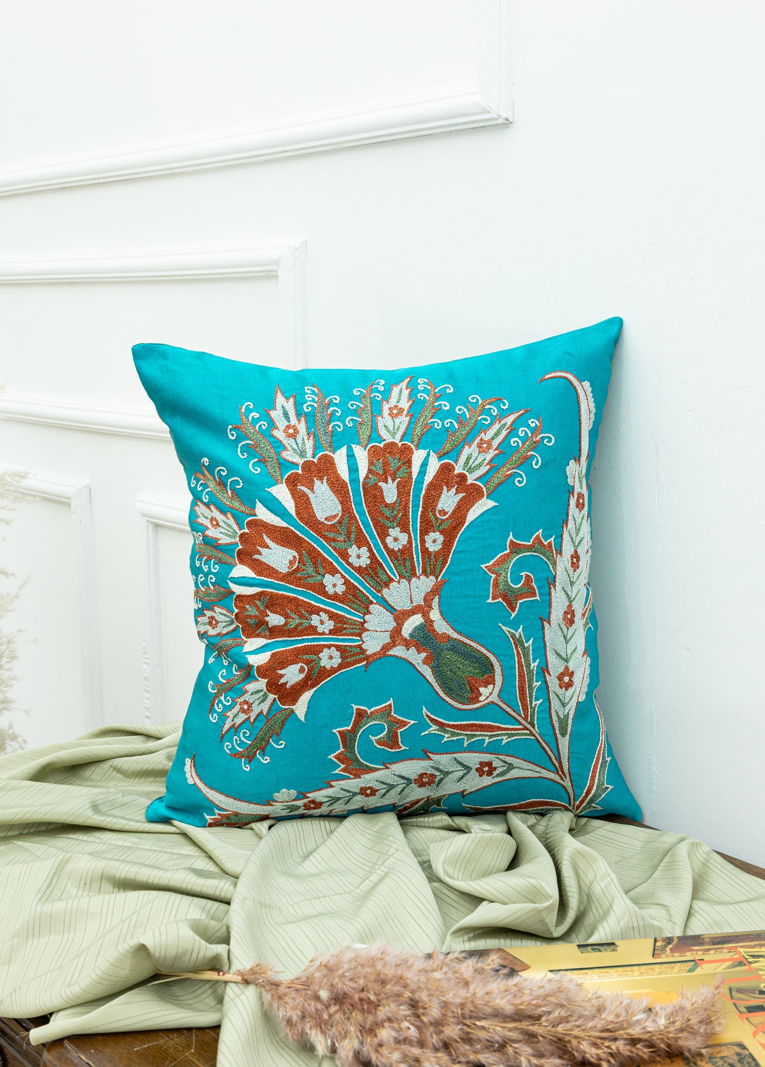 Mirela Bohem İpek Suzani Kırlent 50x50 cm