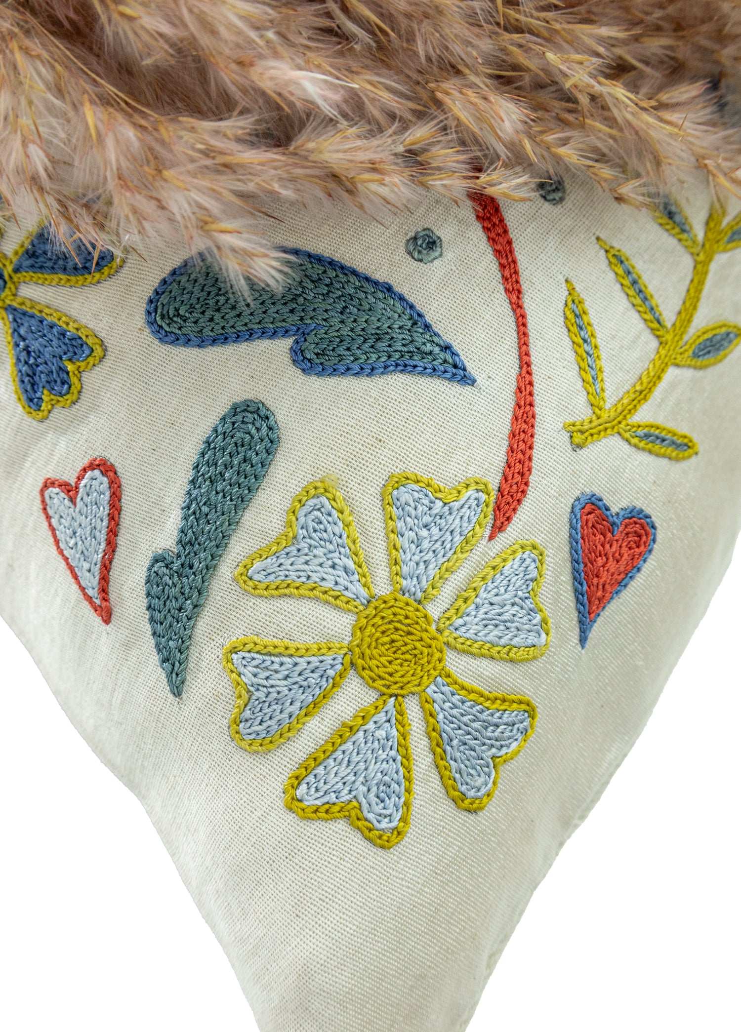 Takoran Çiçekli Suzani Kırlent 50x50 cm