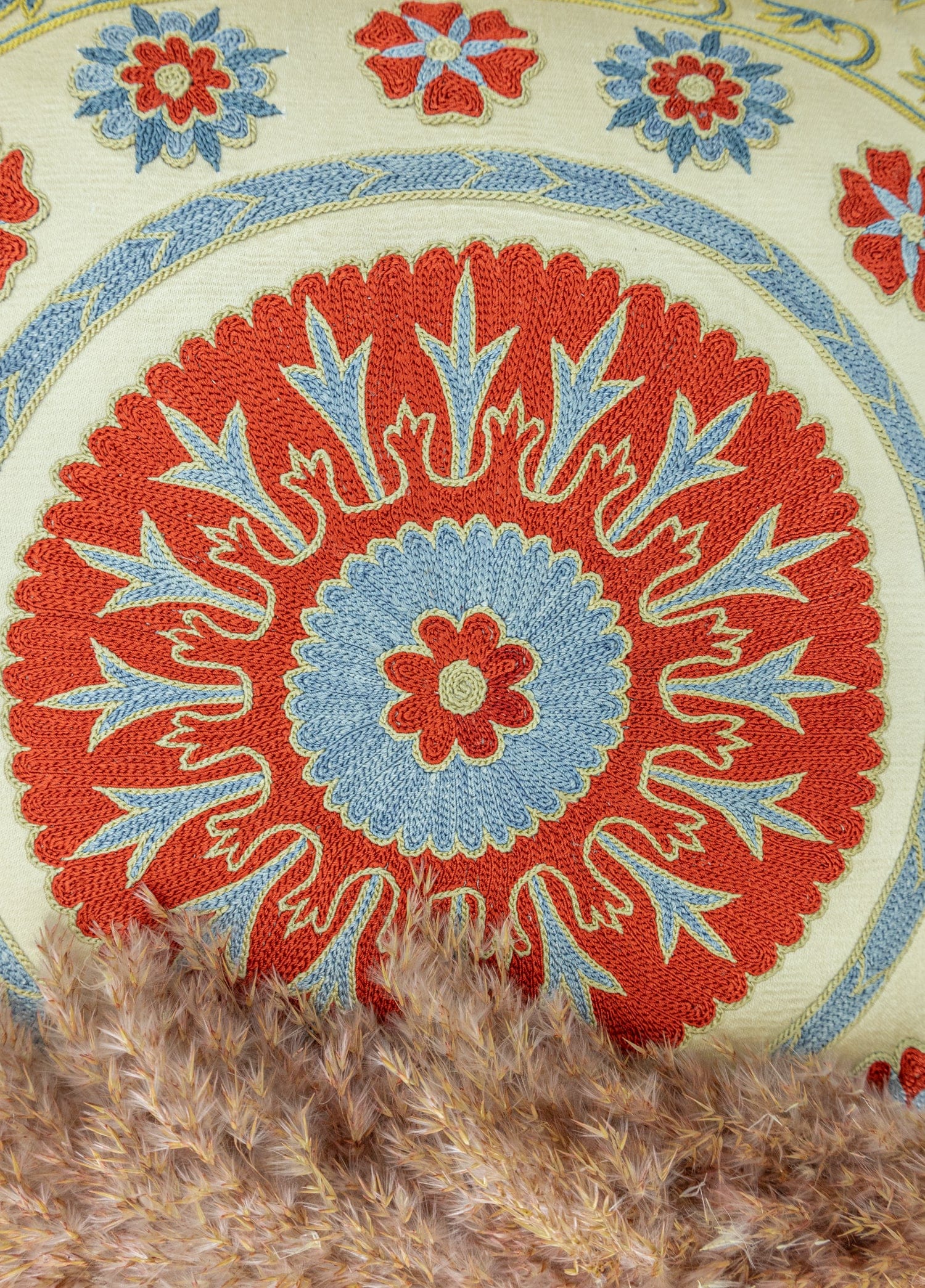 Asem El Yapımı Suzani Kırlent 50x50 cm