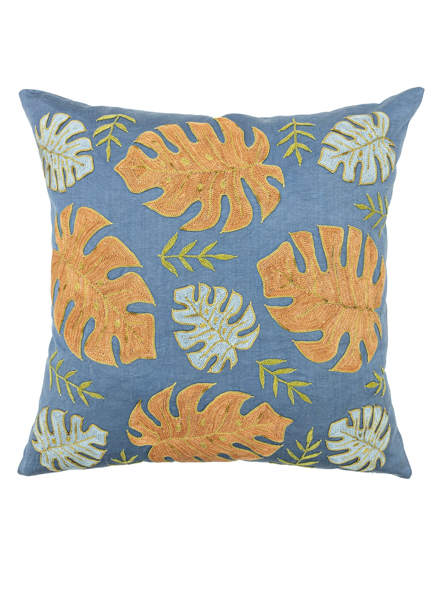 Kyamal Yaprak Desenli Kırlent 50x50 cm